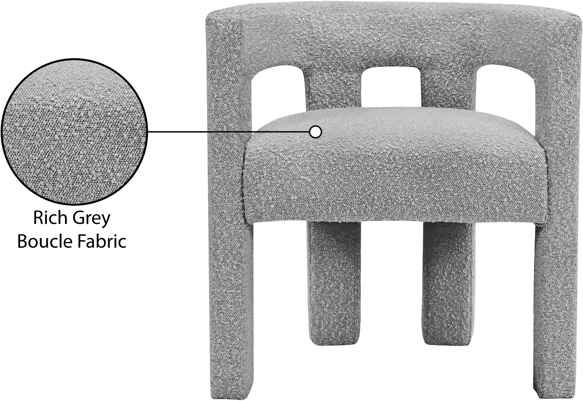 Athena Boucle Fabric Accent Chair