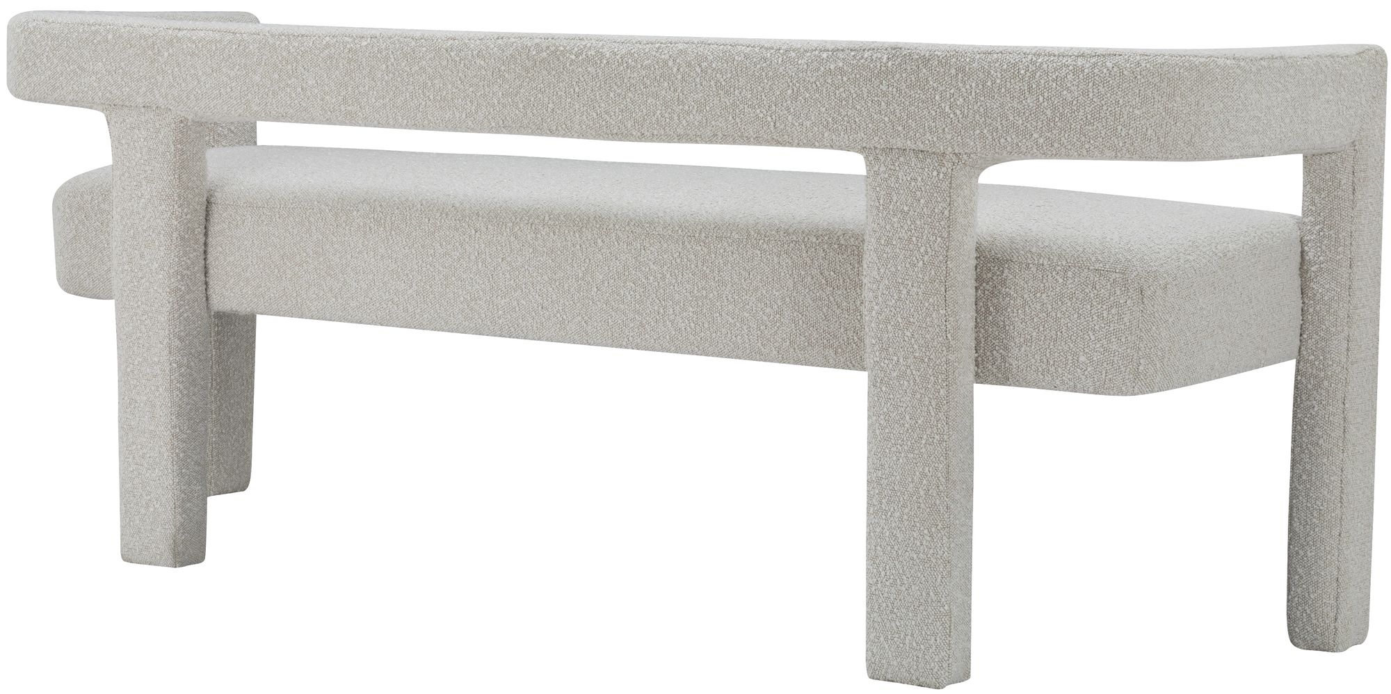Athena Boucle Fabric Bench