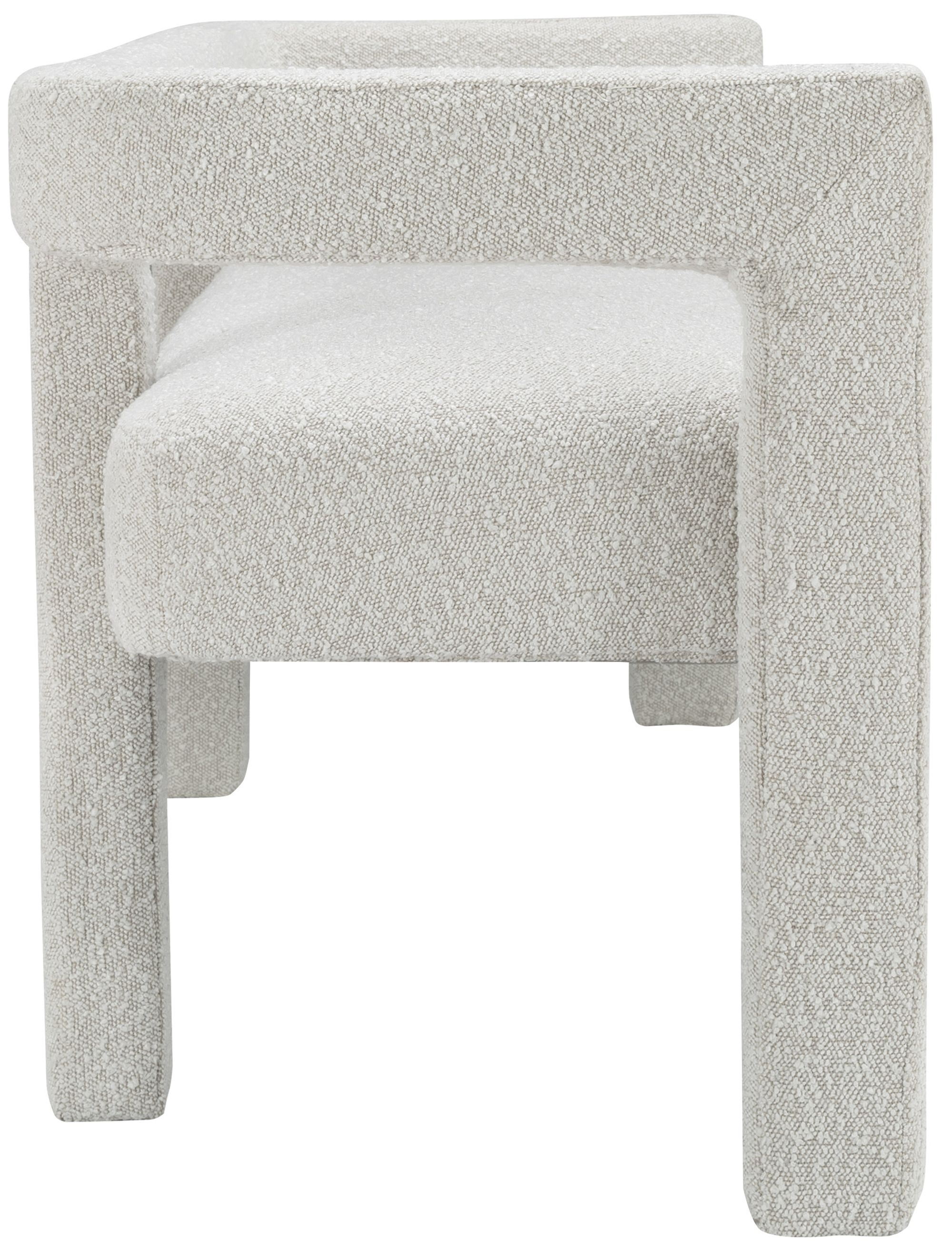 Athena Boucle Fabric Bench