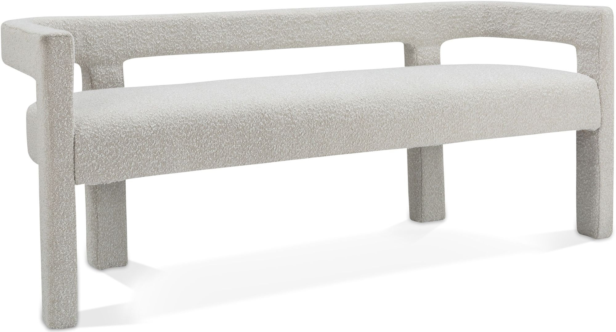 Athena Boucle Fabric Bench