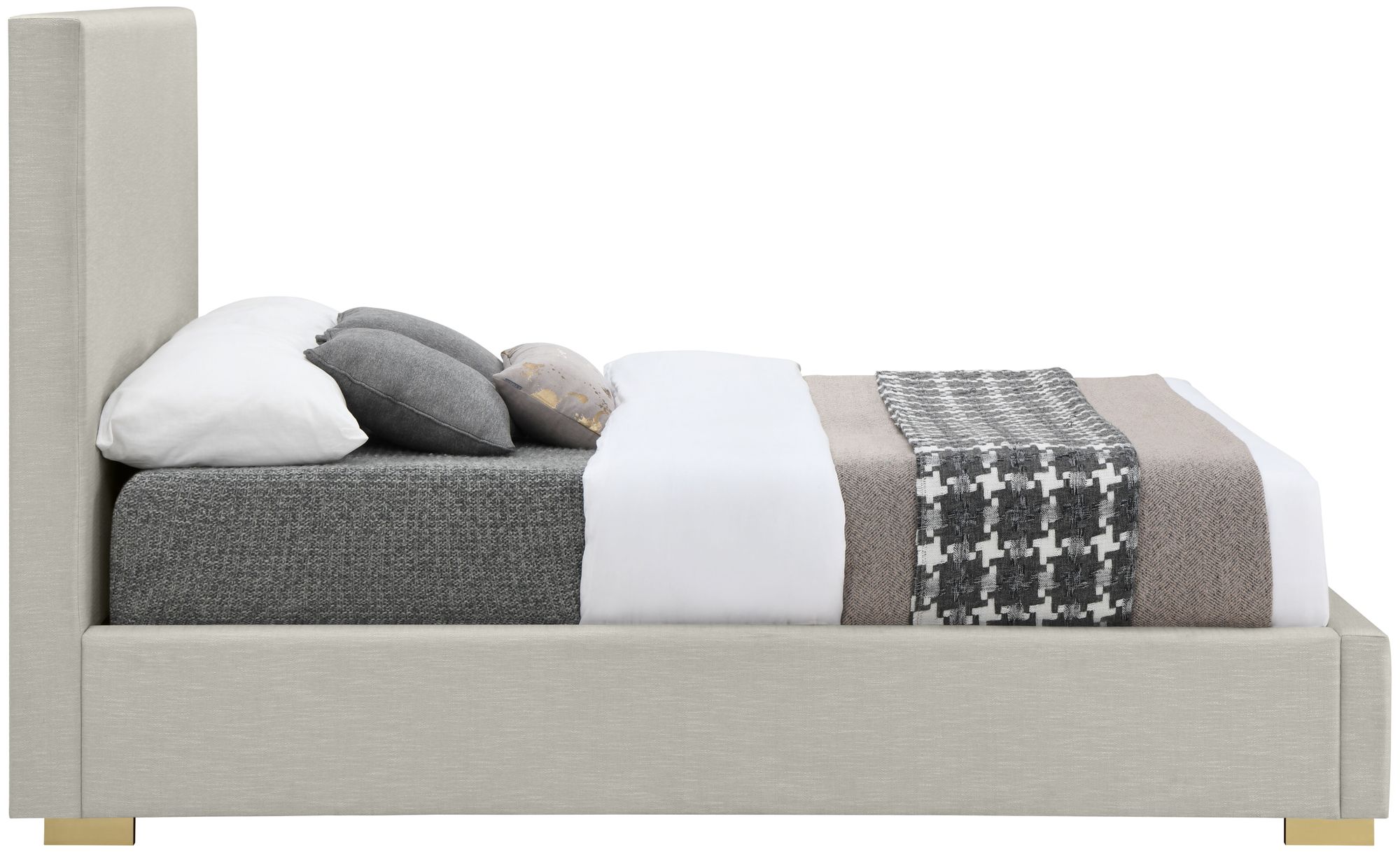 Crosby Linen Fabric Full Size Bed