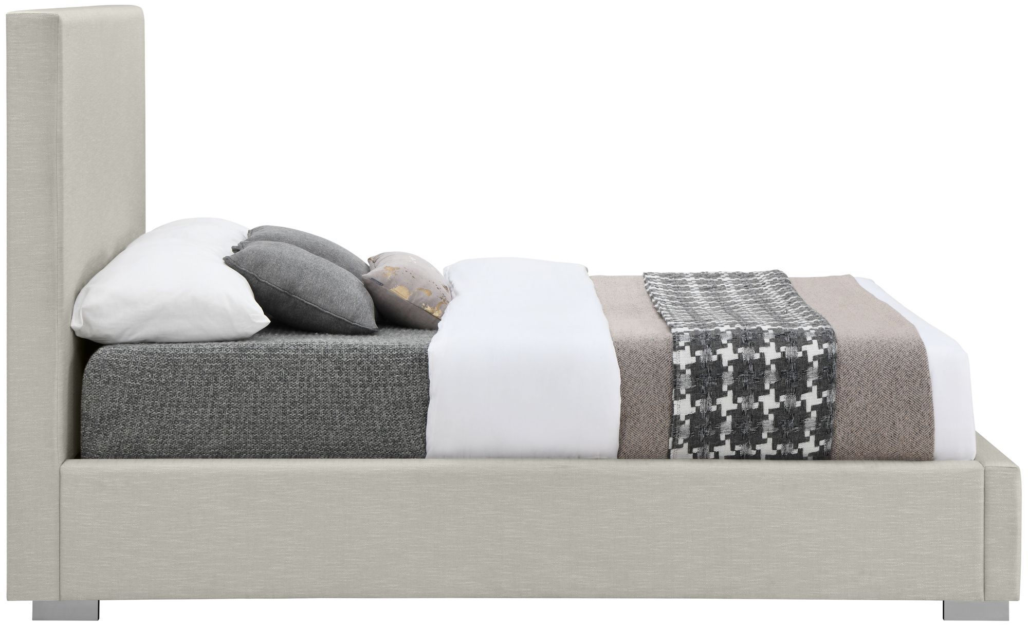 Crosby Linen Fabric Queen Size Bed