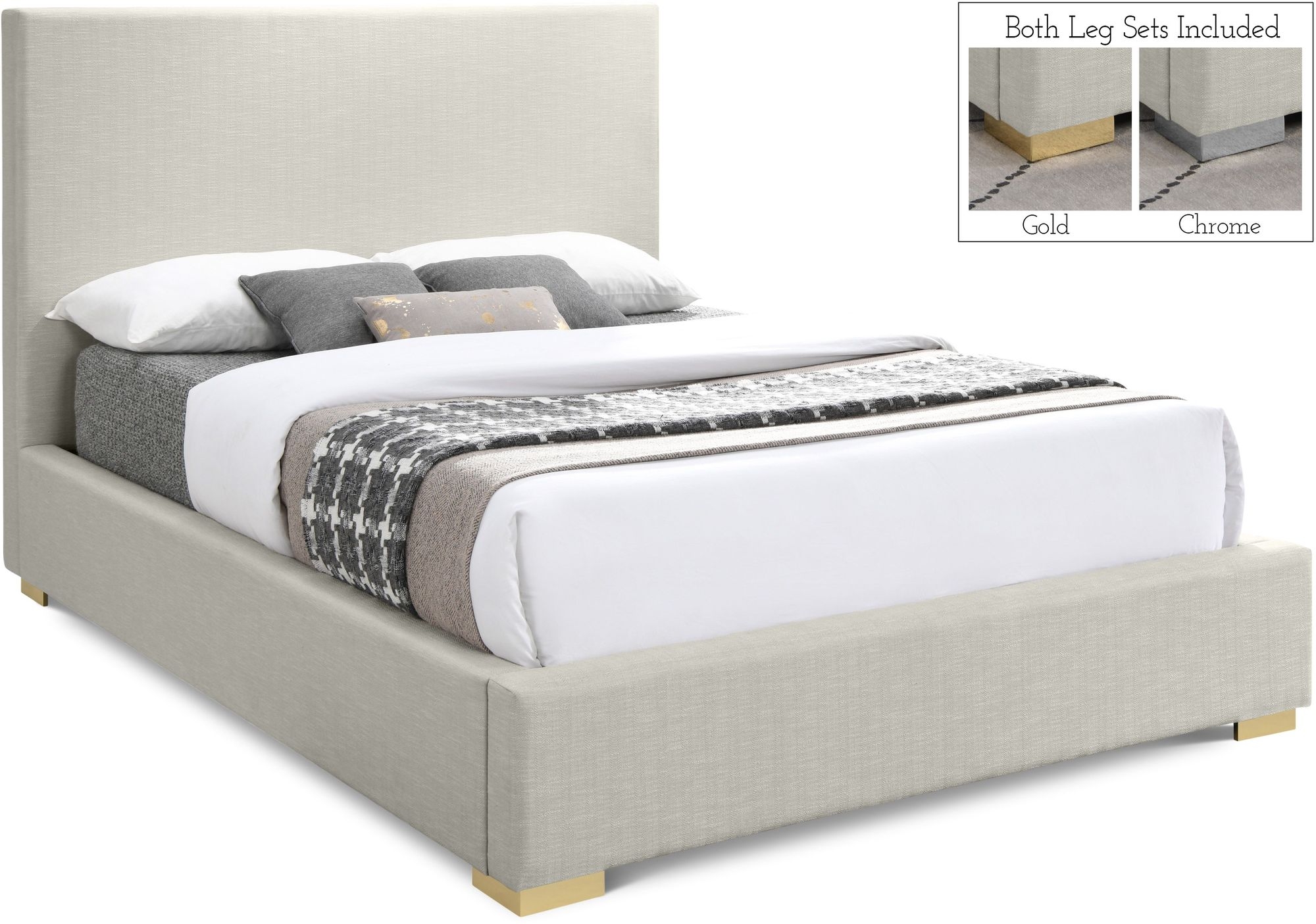 Crosby Linen Fabric Bed