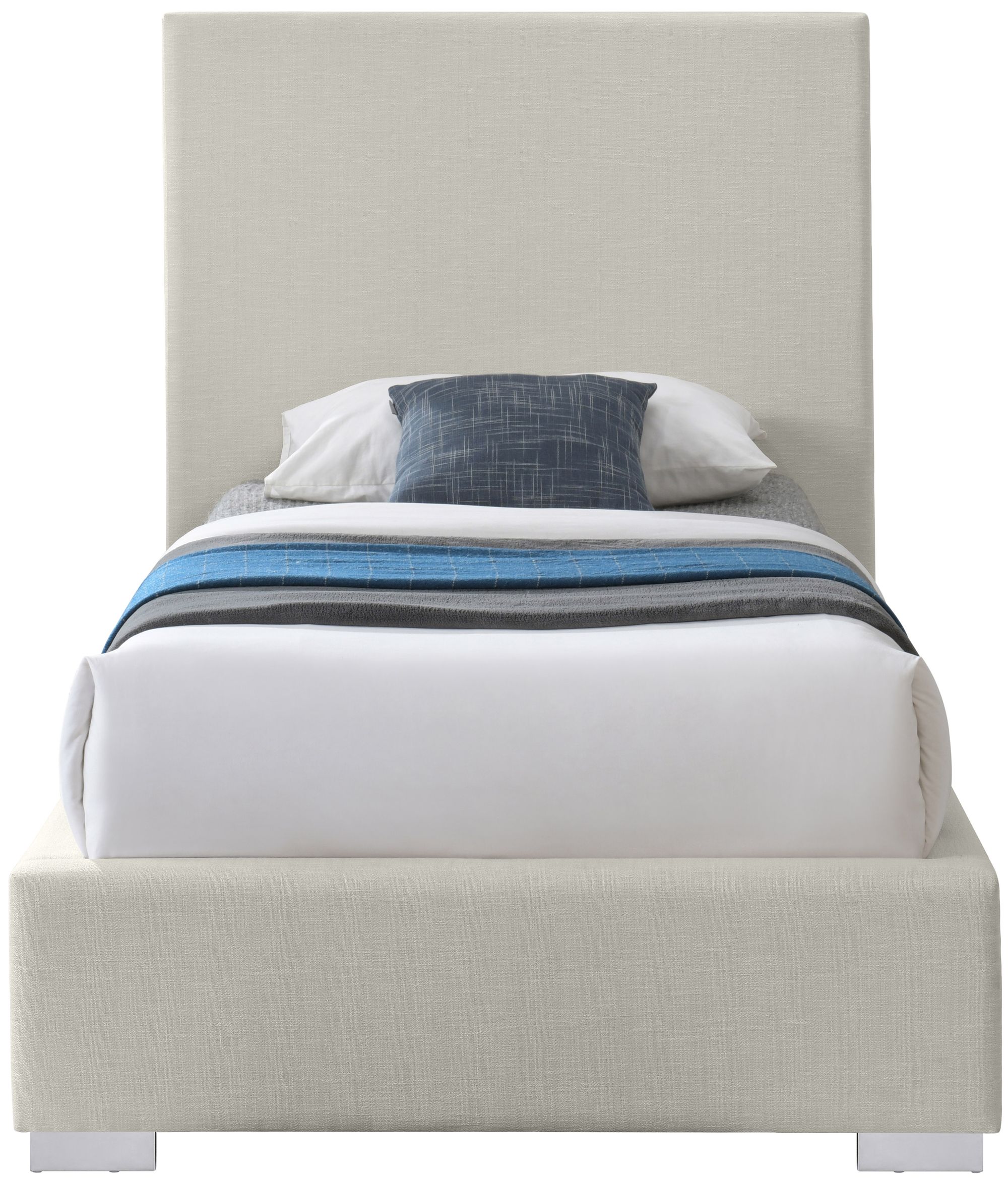 Crosby Linen Fabric Twin Size Bed