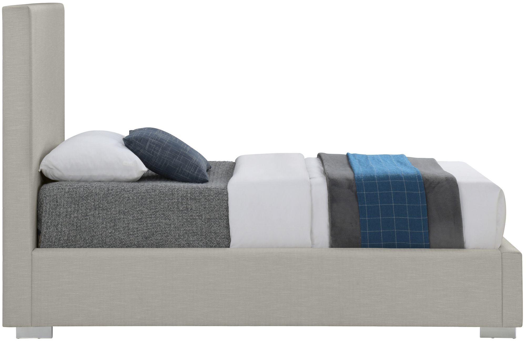 Crosby Linen Fabric Twin Size Bed