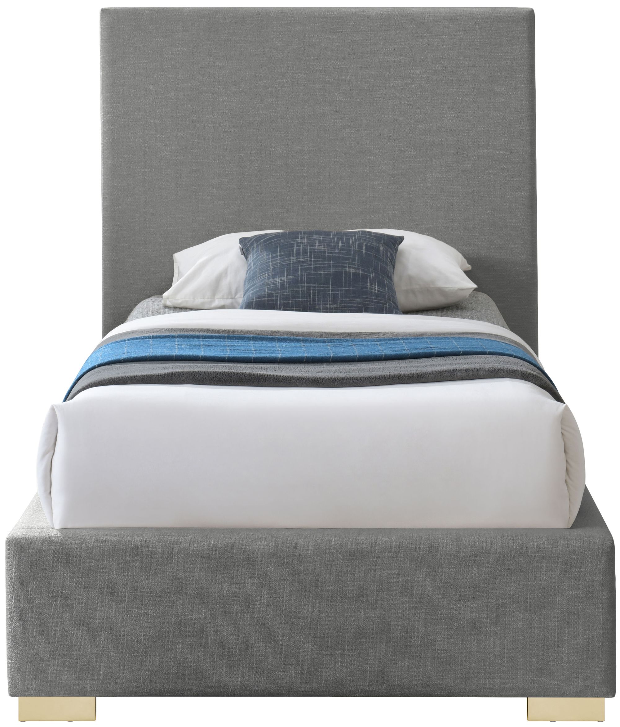 Crosby Linen Fabric Twin Size Bed