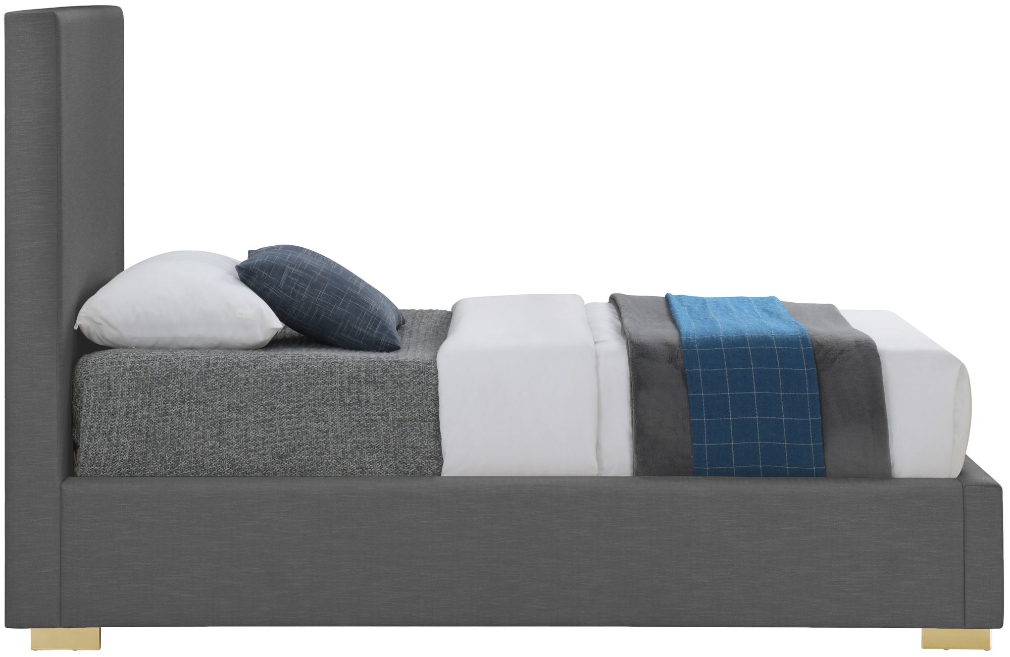 Crosby Linen Fabric Twin Size Bed