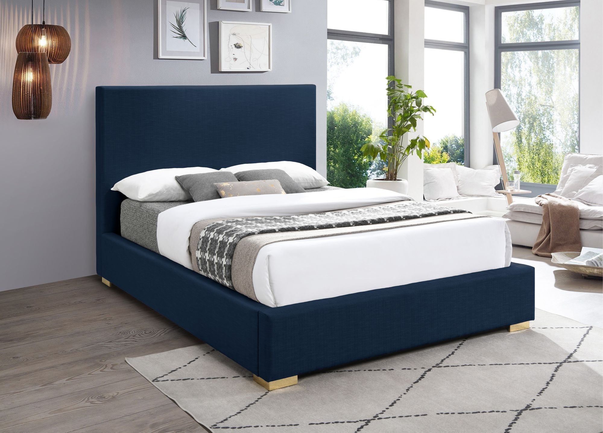 Crosby Linen Fabric Bed