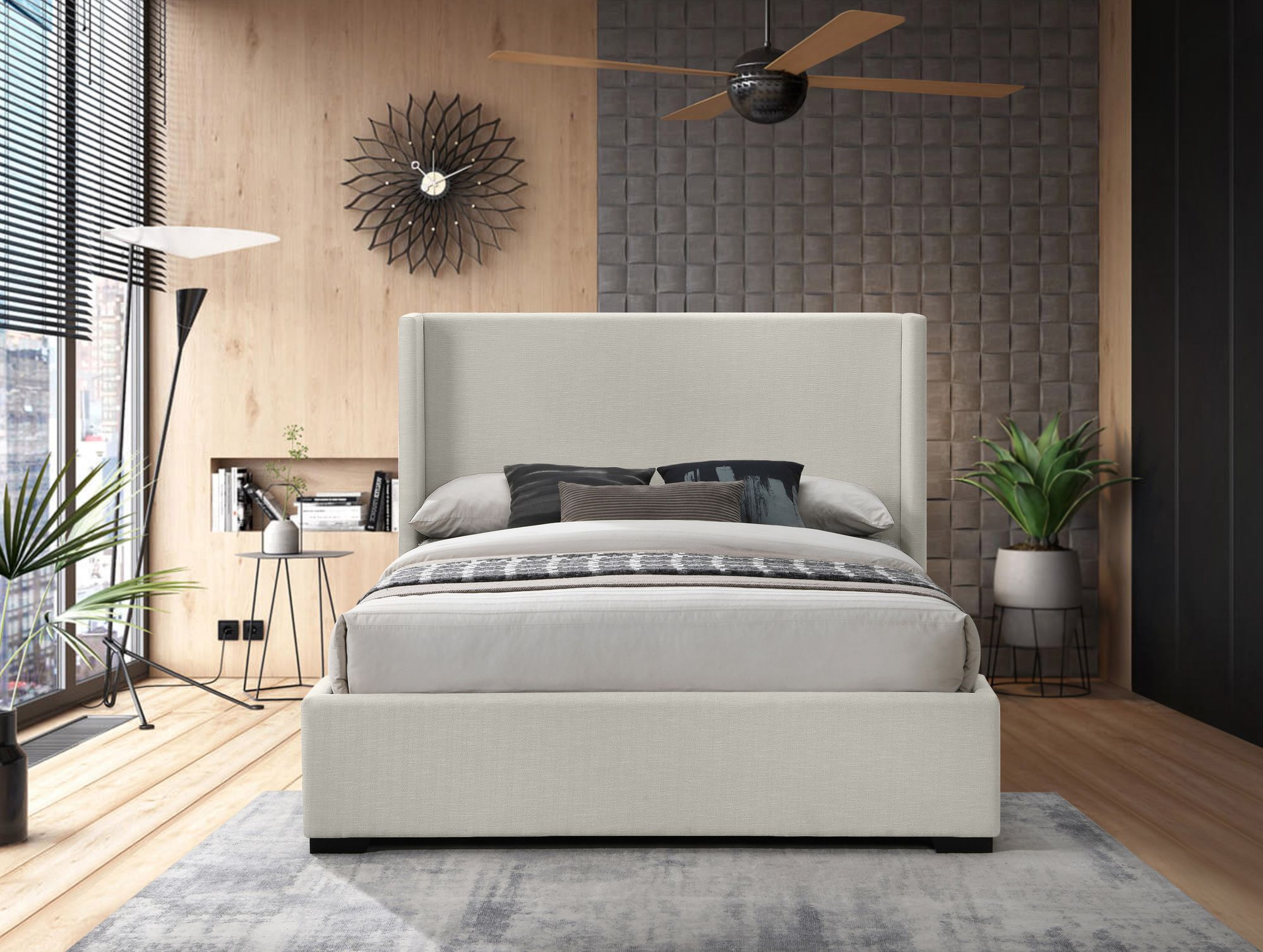 Oxford Linen Queen Size Bed
