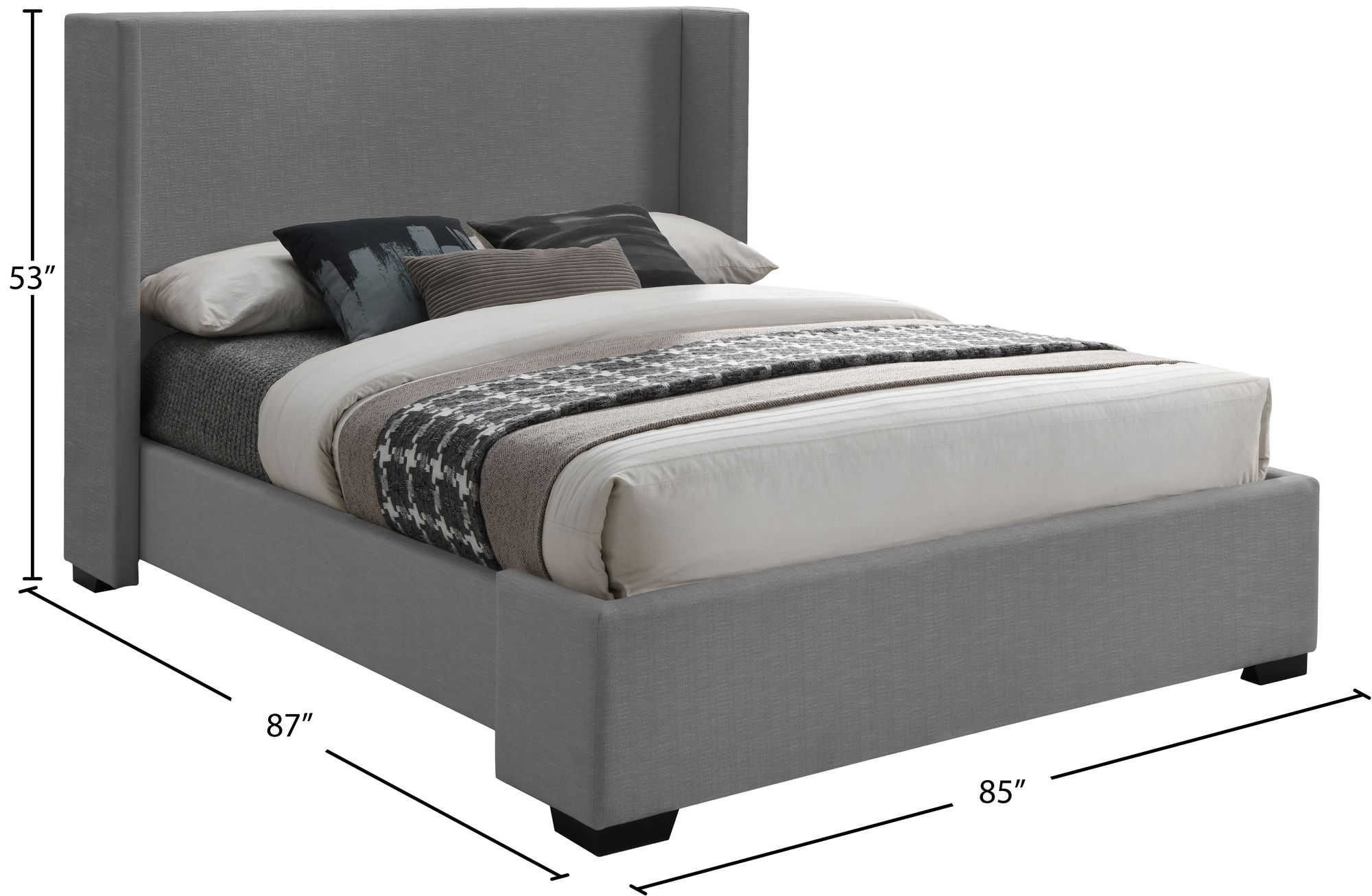 Oxford Linen King Size Bed