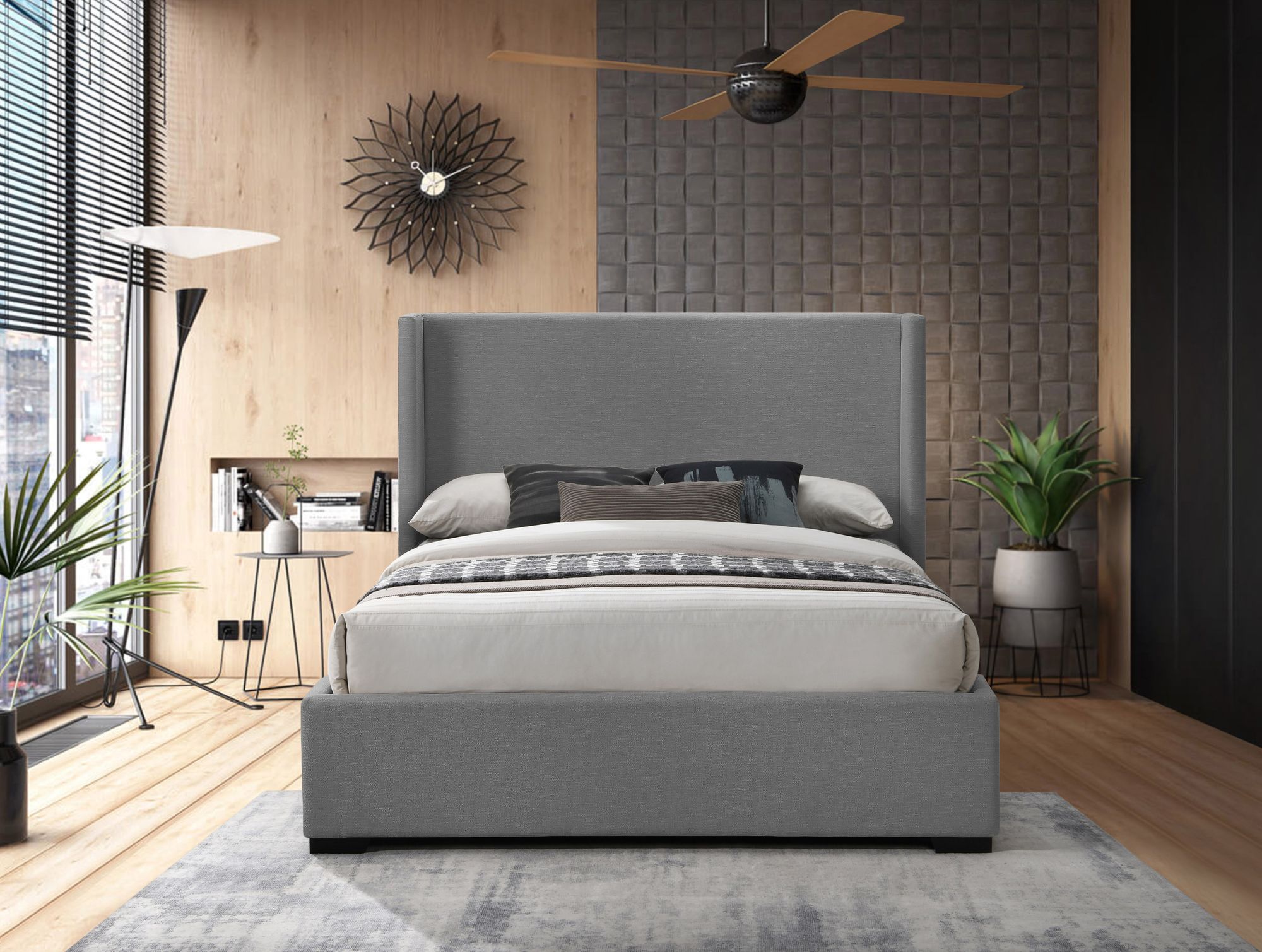 Oxford Linen Queen Size Bed