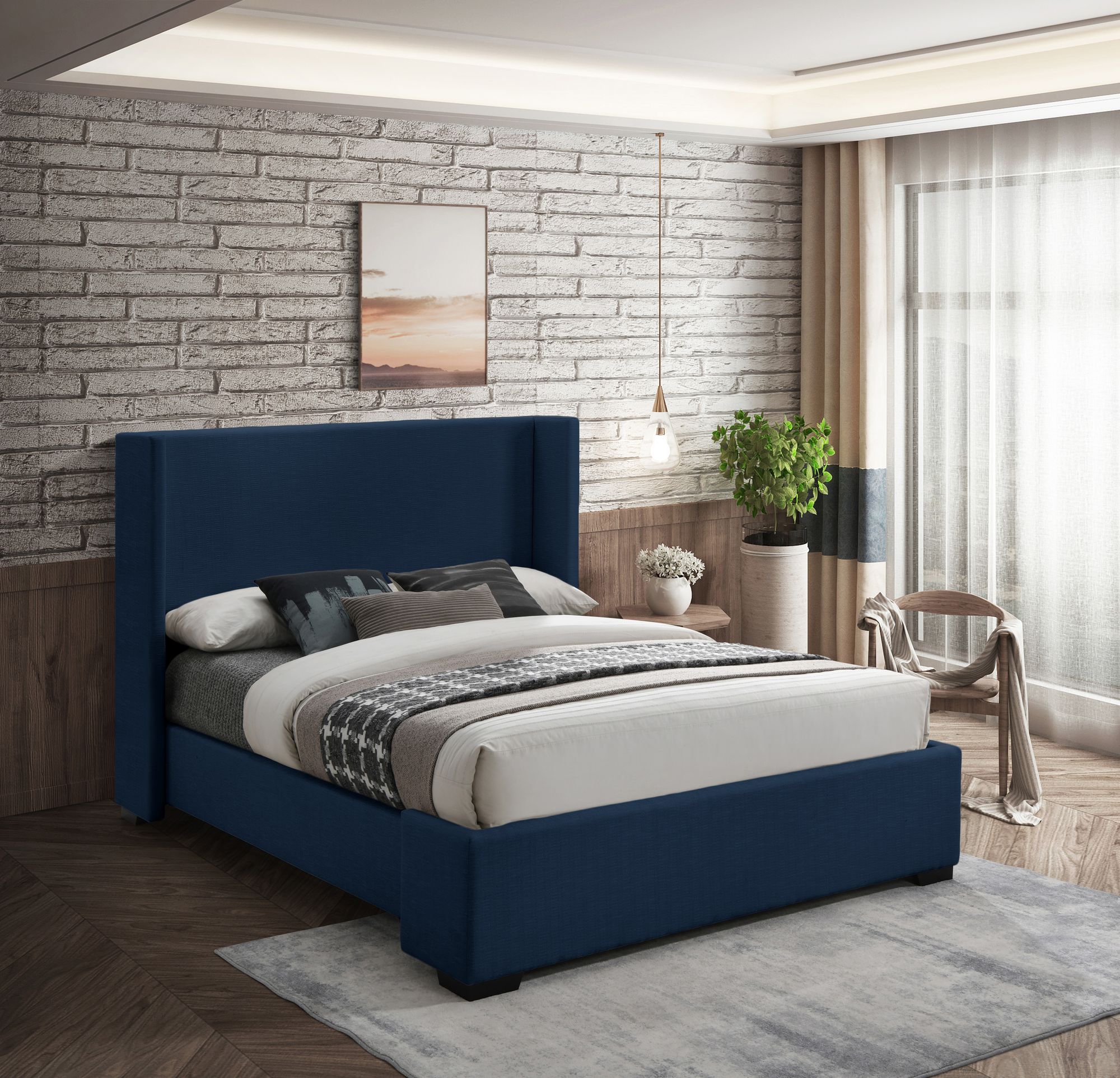 Oxford Linen Full Size Bed