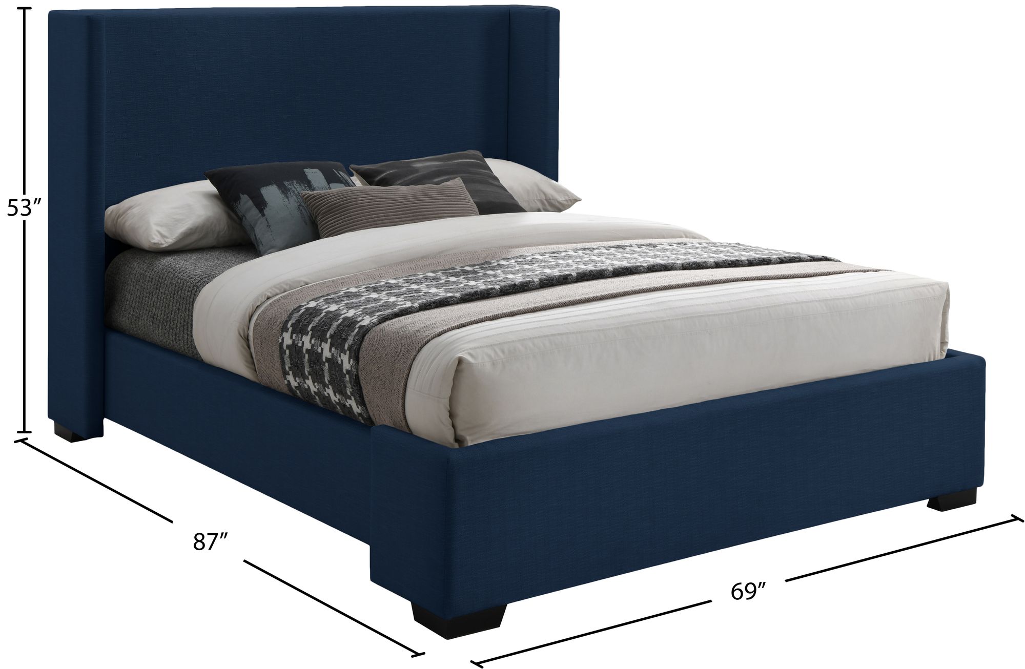 Oxford Linen Queen Size Bed