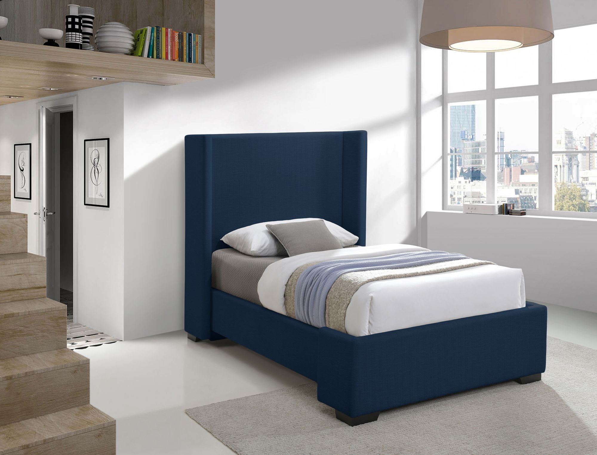 Oxford Linen Twin Size Bed