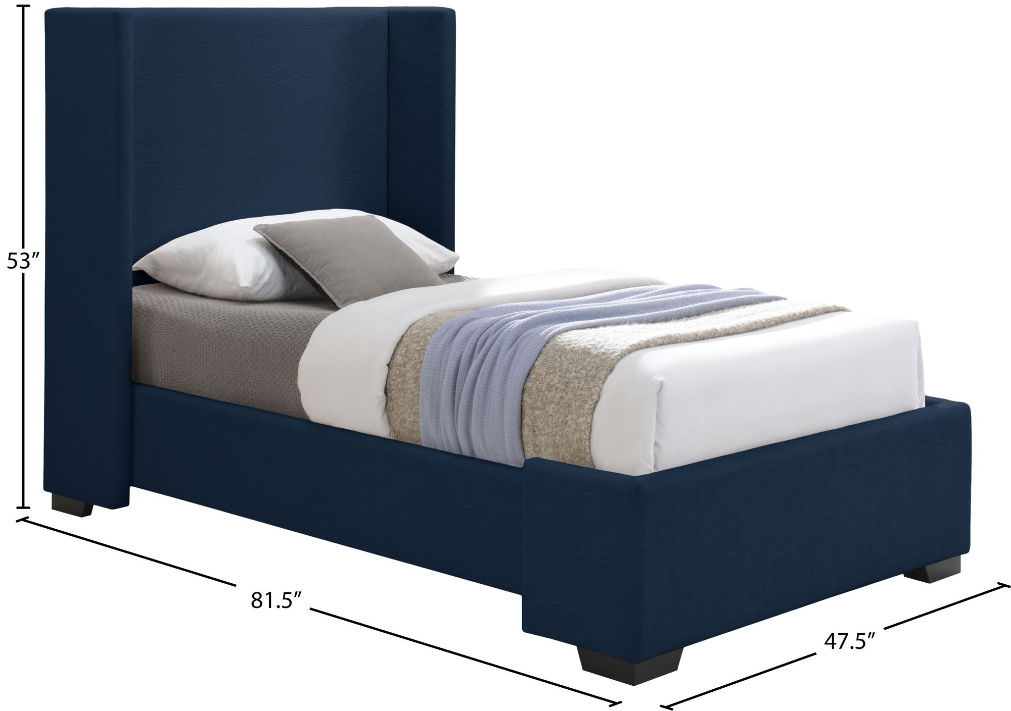 Oxford Linen Twin Size Bed