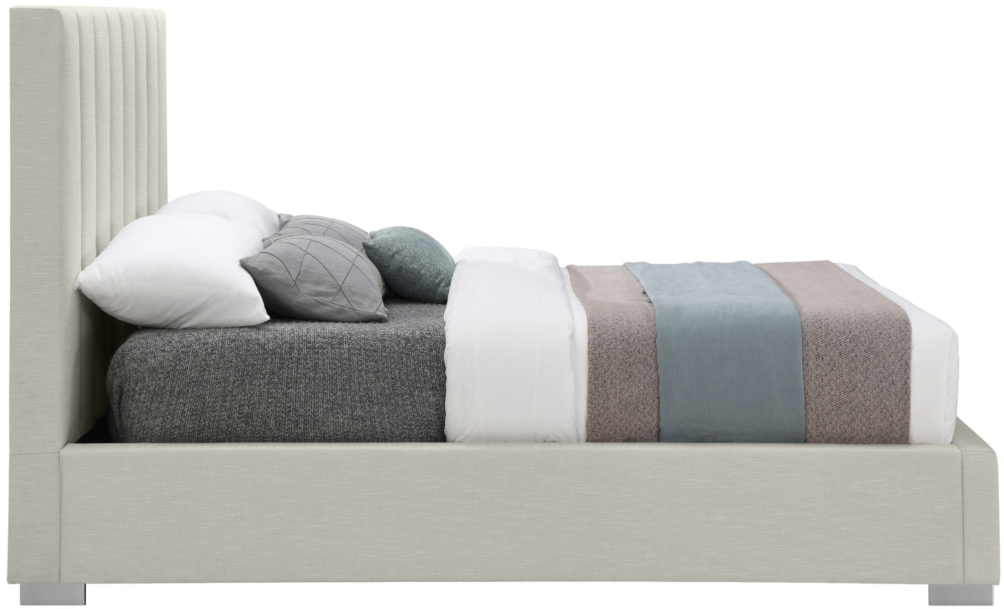 Pierce Linen King Size Bed