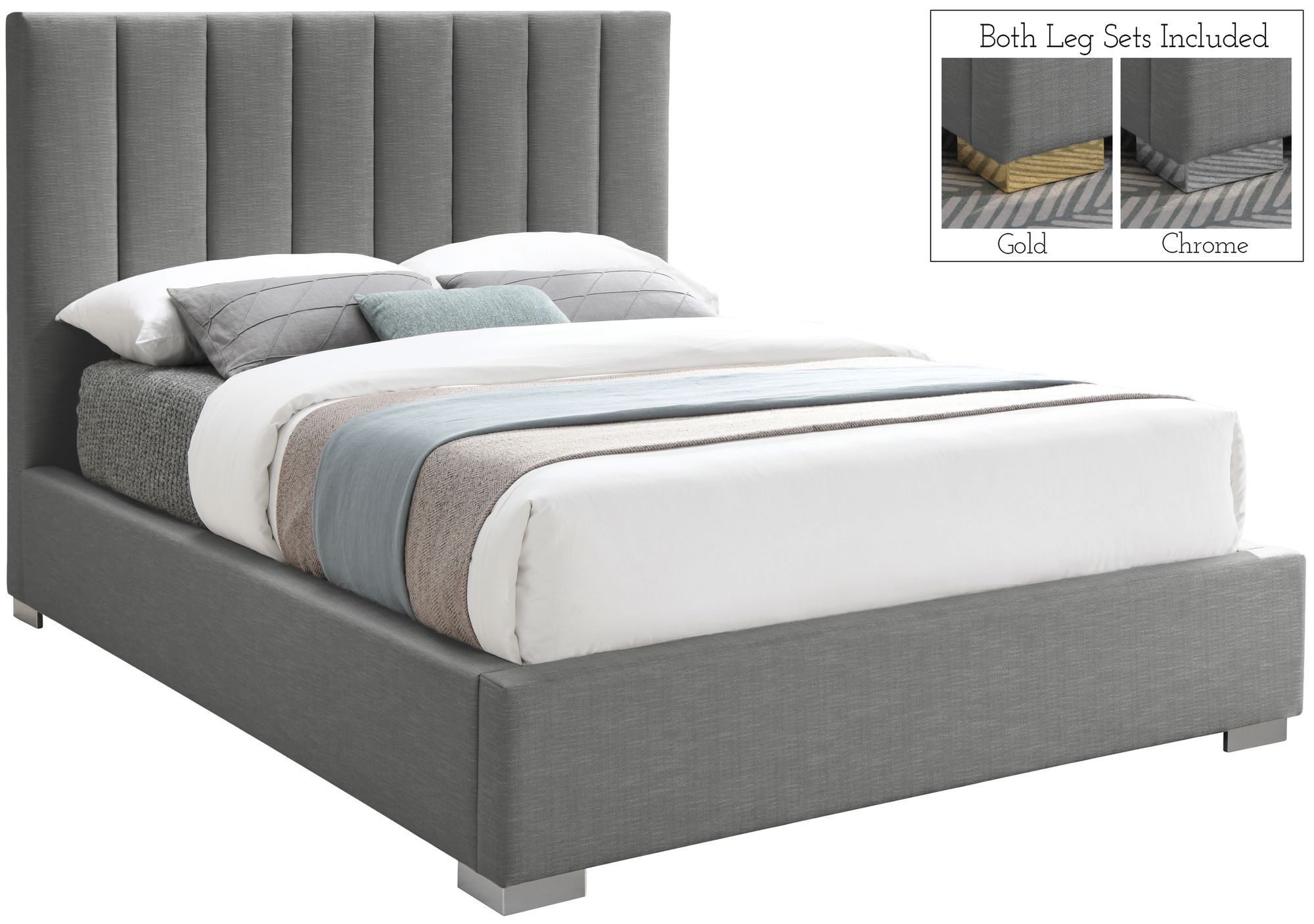 Pierce Linen Full Size Bed