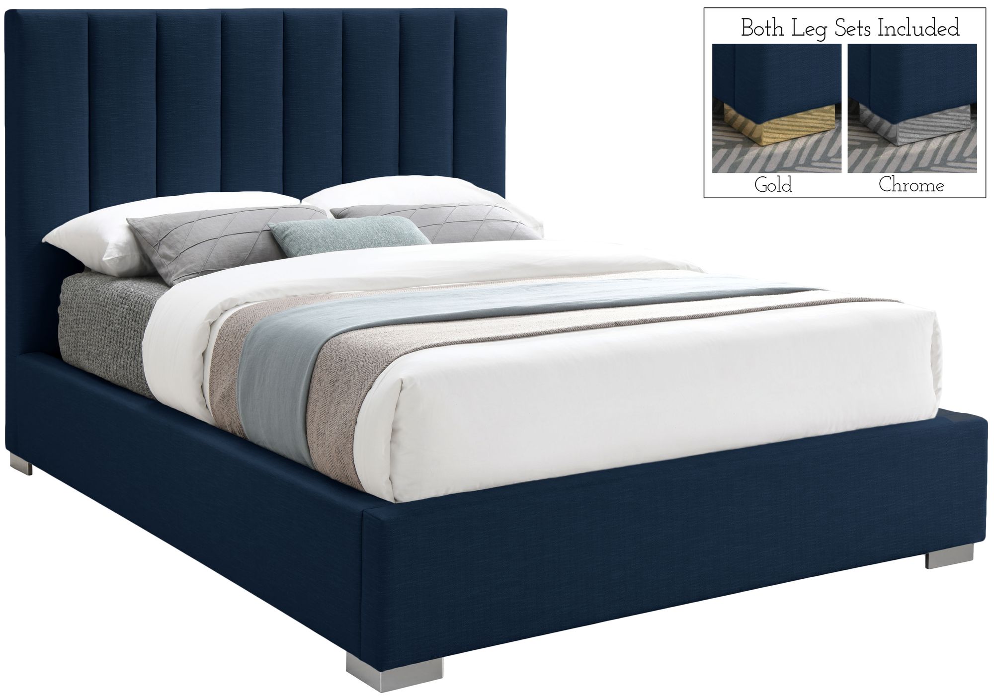Pierce Linen King Size Bed