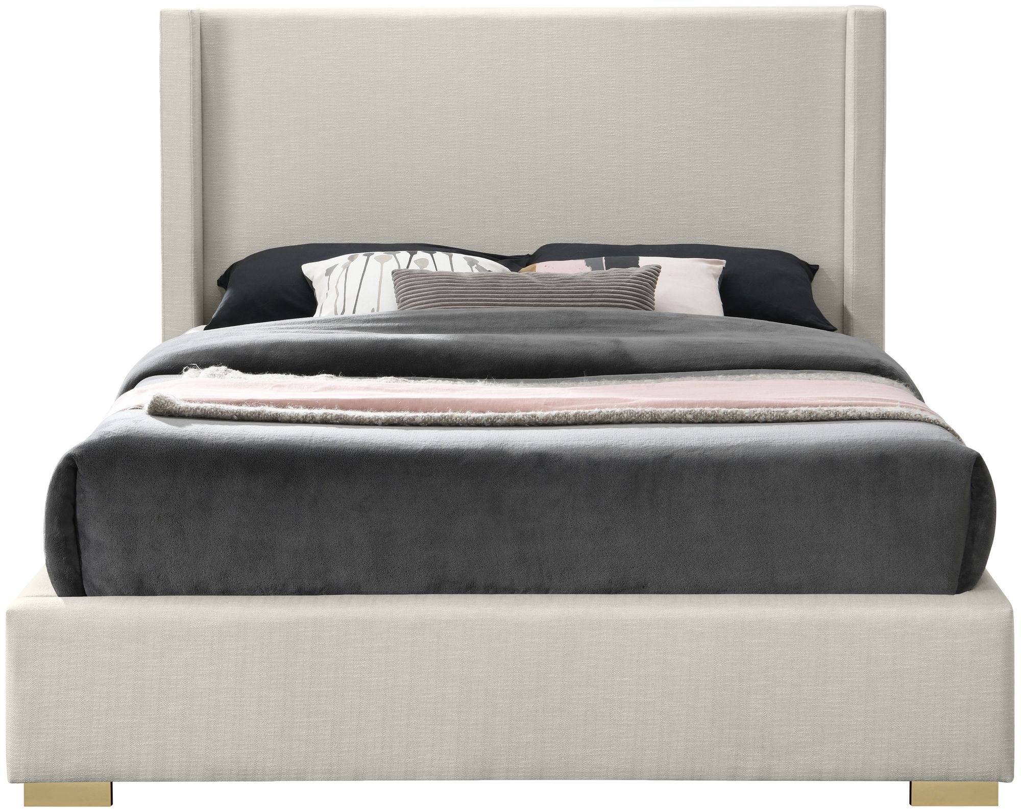 Royce Linen Fabric King Size Bed