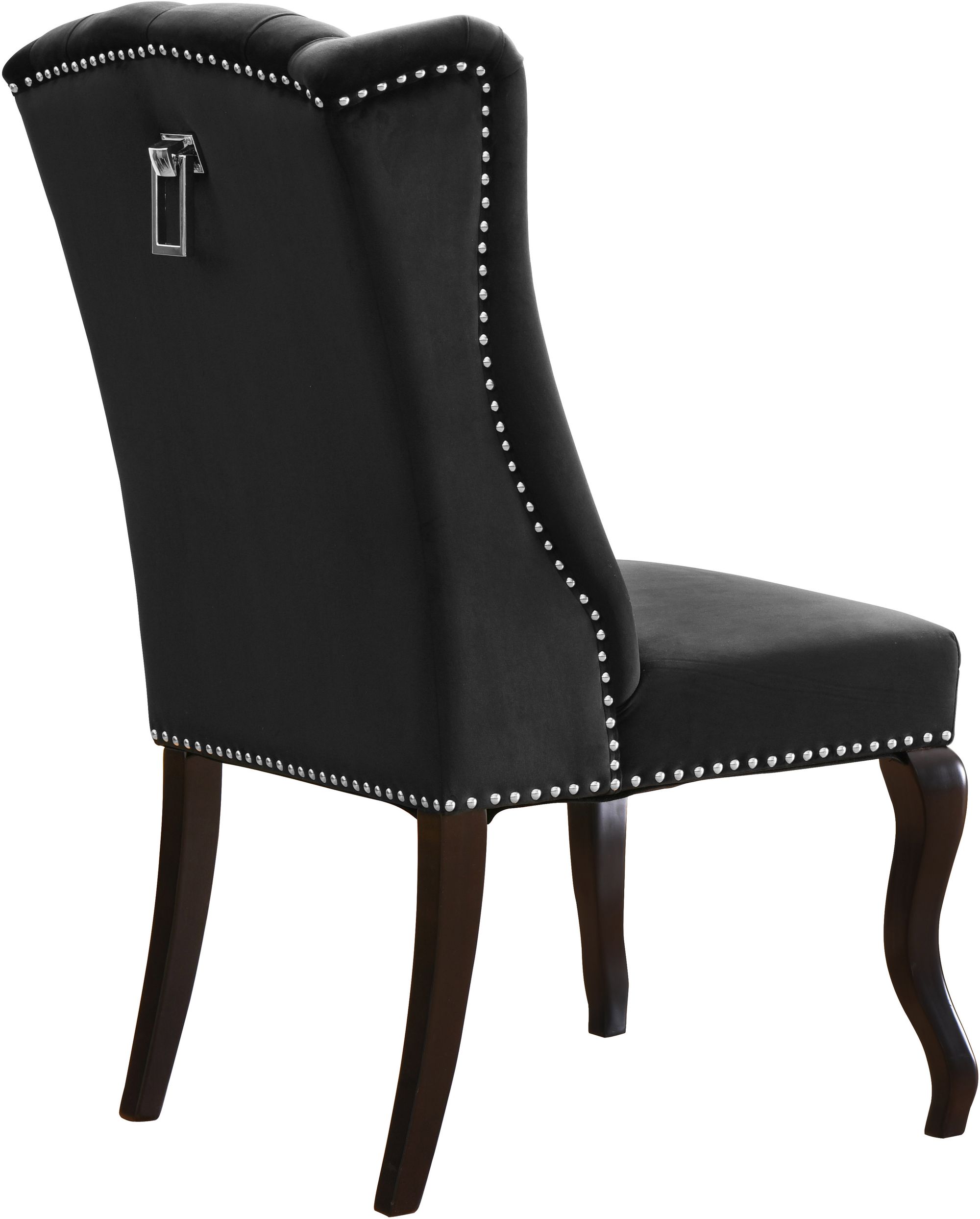 Suri Velvet Dining Chair with Espresso Wood Legs