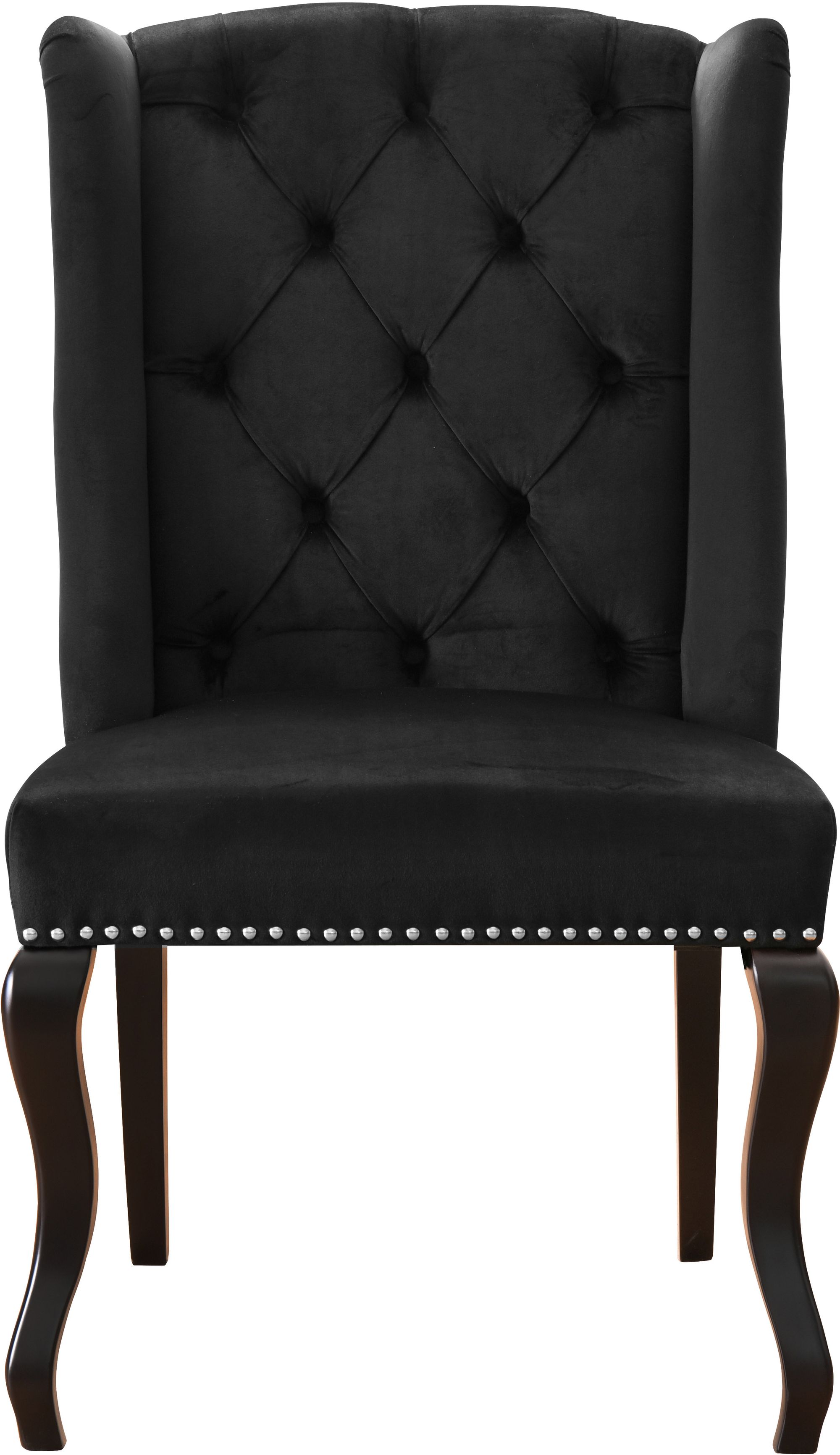 Suri Velvet Dining Chair with Espresso Wood Legs