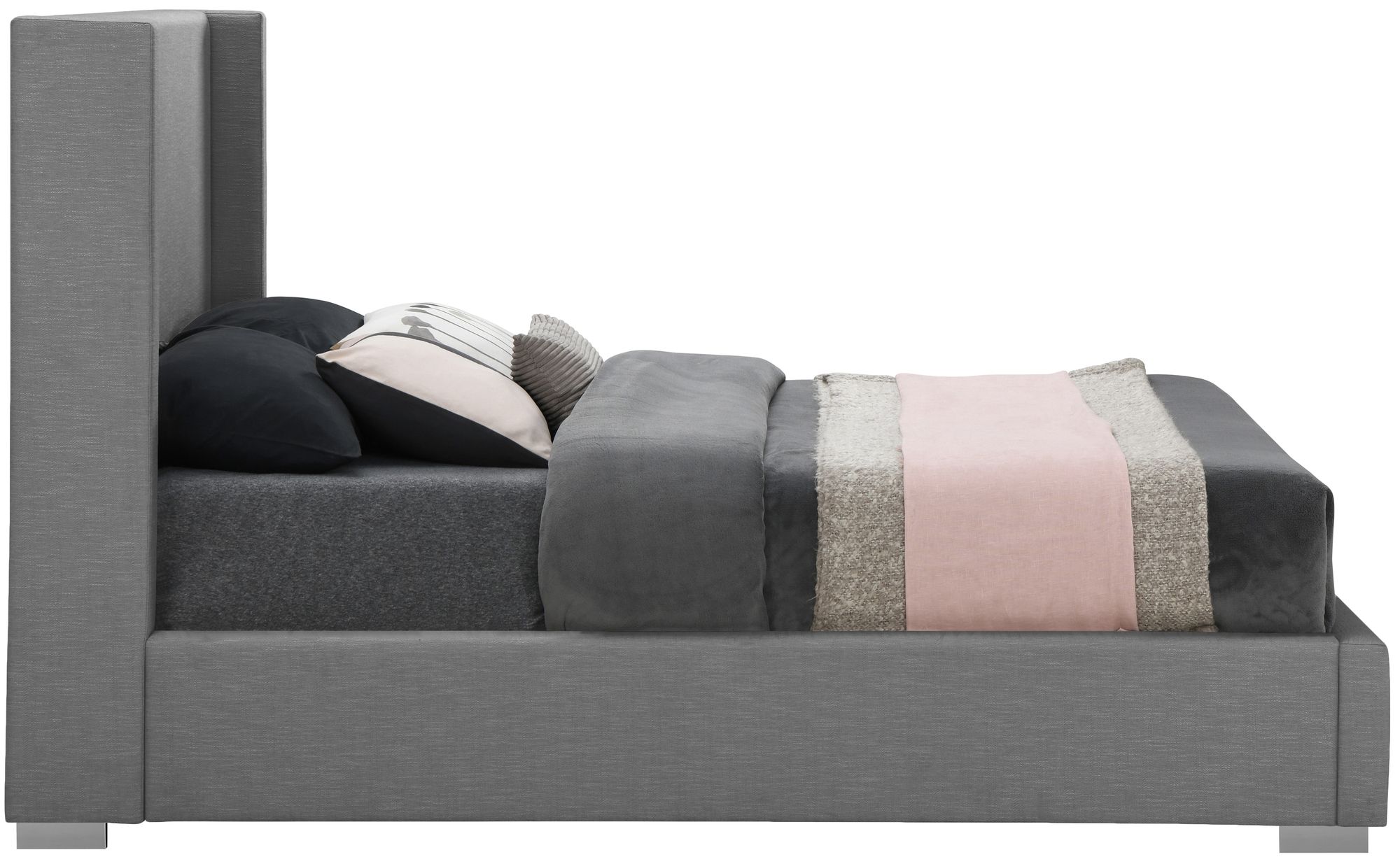 Royce Linen Fabric King Size Bed