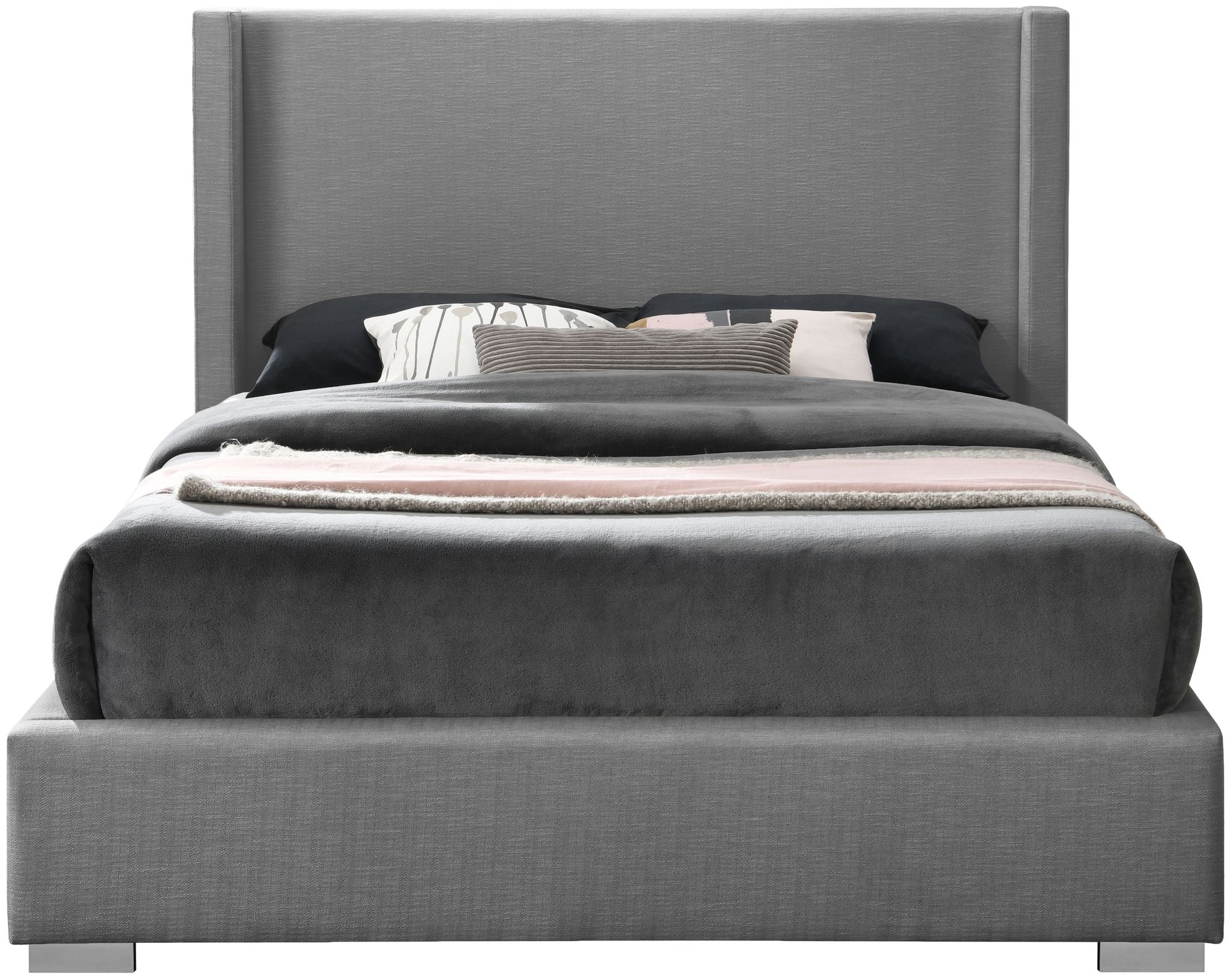 Royce Linen Fabric Queen Size Bed