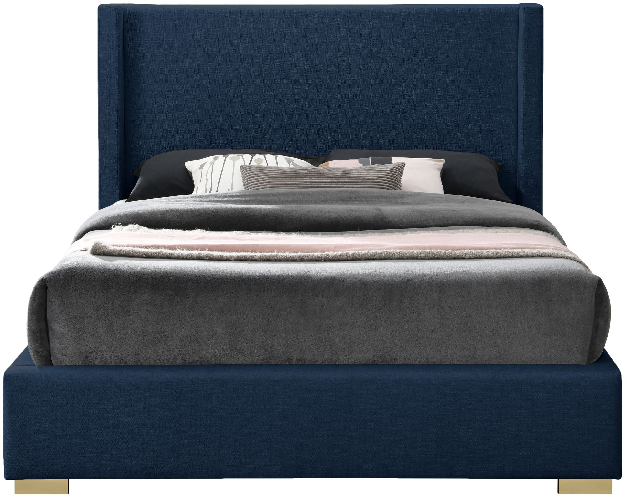 Royce Linen Fabric King Size Bed