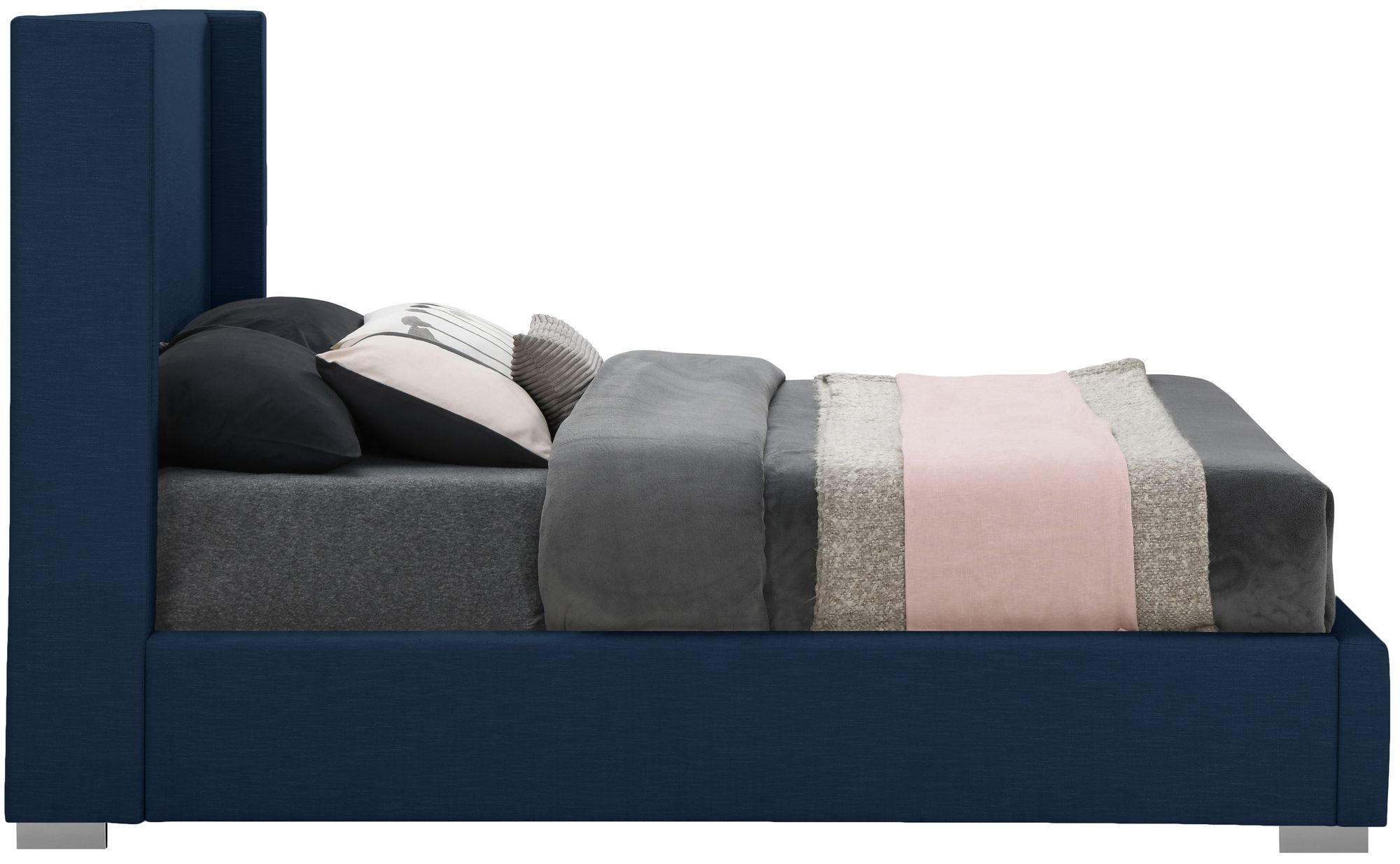 Royce Linen Fabric King Size Bed