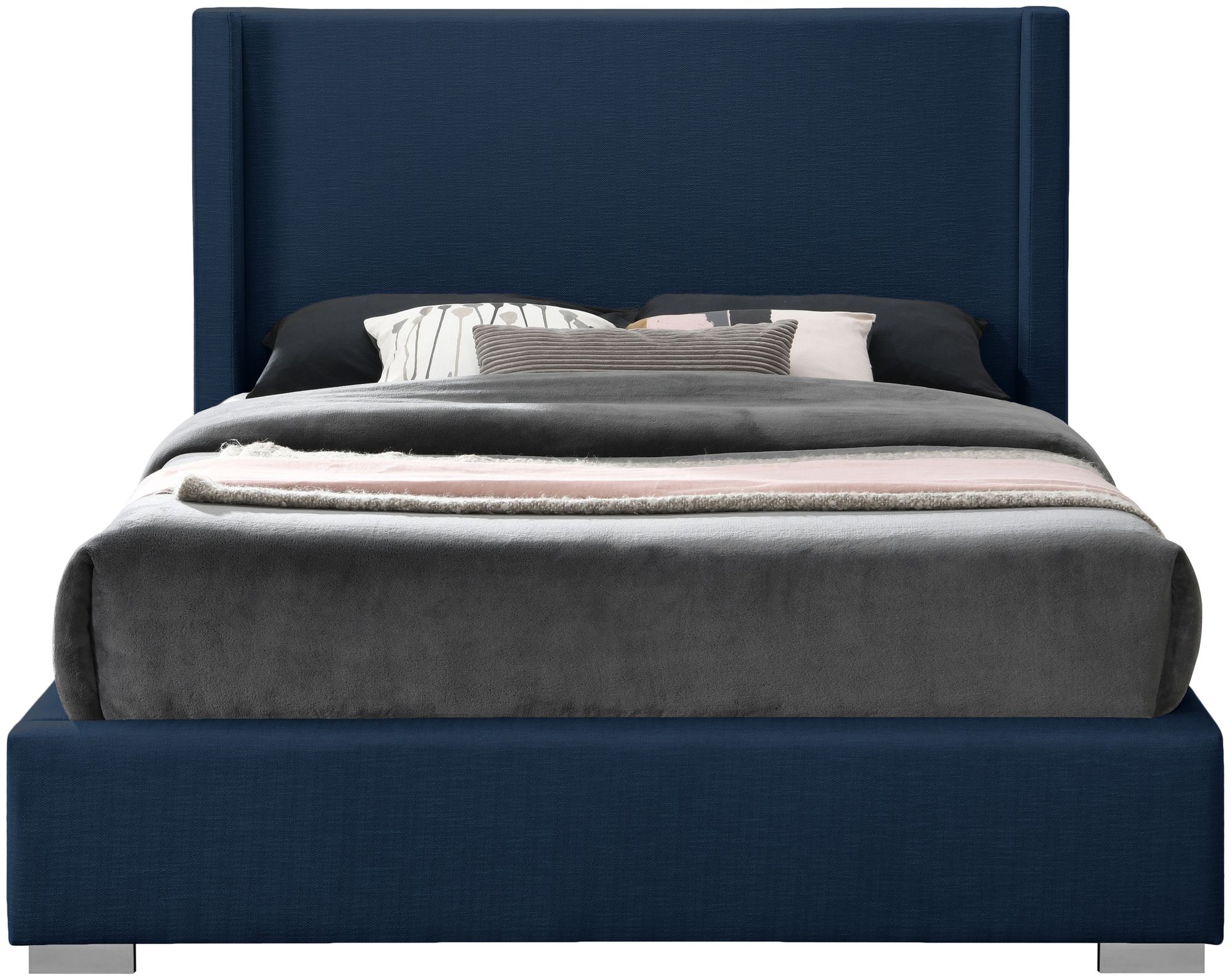 Royce Linen Fabric Queen Size Bed