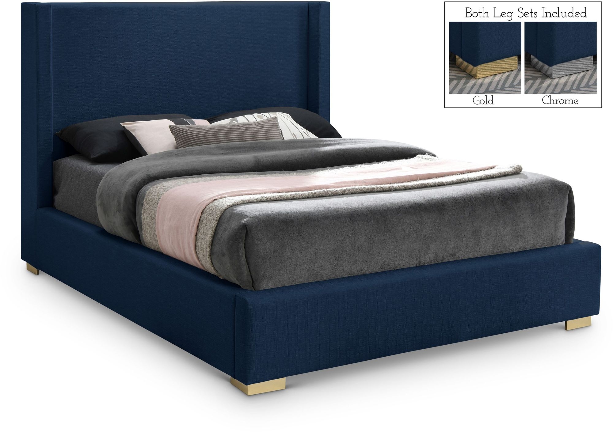 Royce Linen Fabric Bed