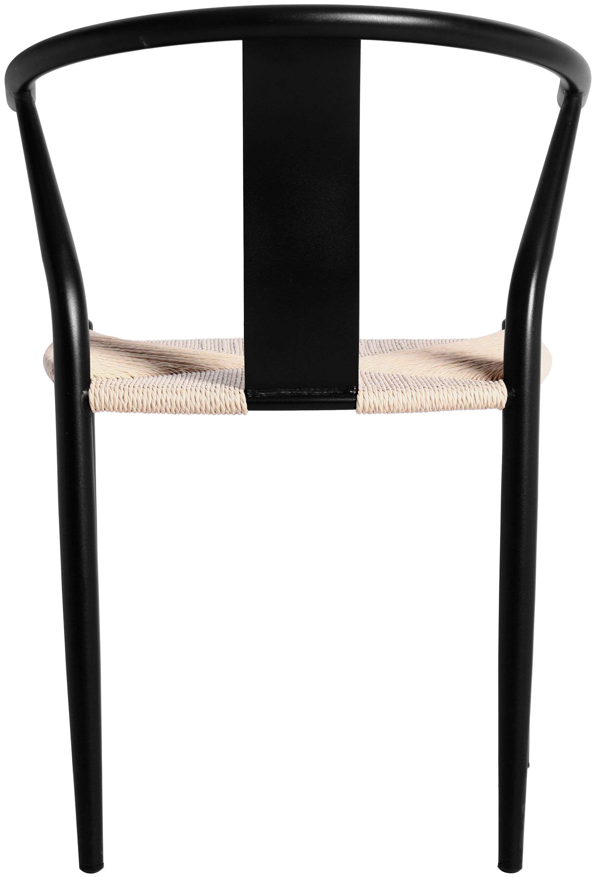 Beck Dining Chair with Matte Black Metal Legs & Frame