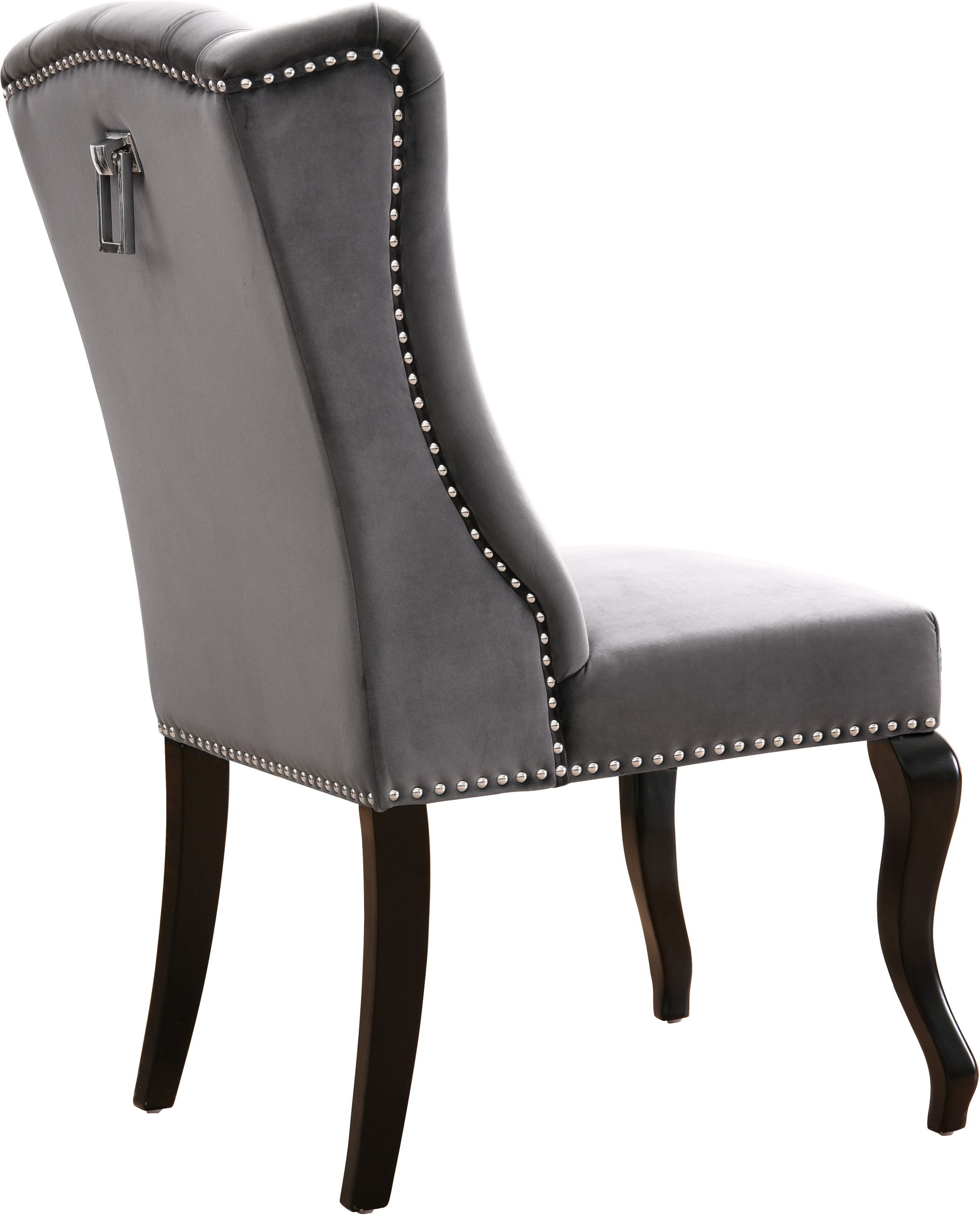 Suri Velvet Dining Chair with Espresso Wood Legs