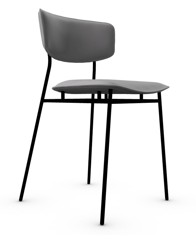 Fifties Upholstery/Metal Dining Chair