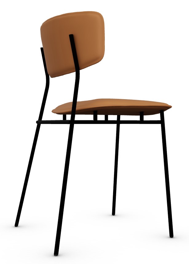 Fifties Upholstery/Metal Dining Chair