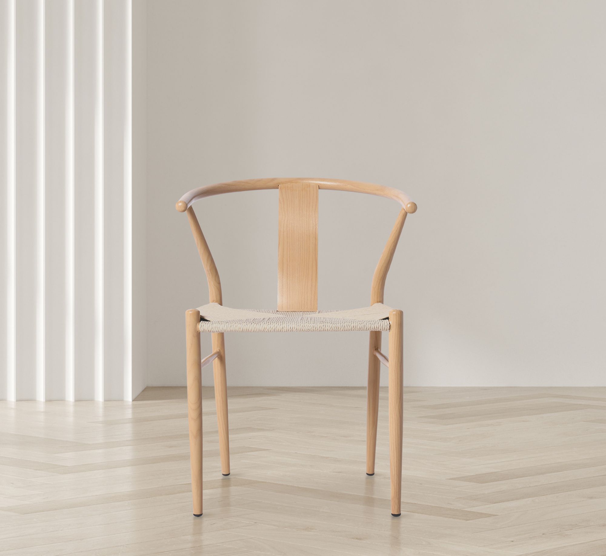 Beck Dining Chair with Matte Black Metal Legs & Frame