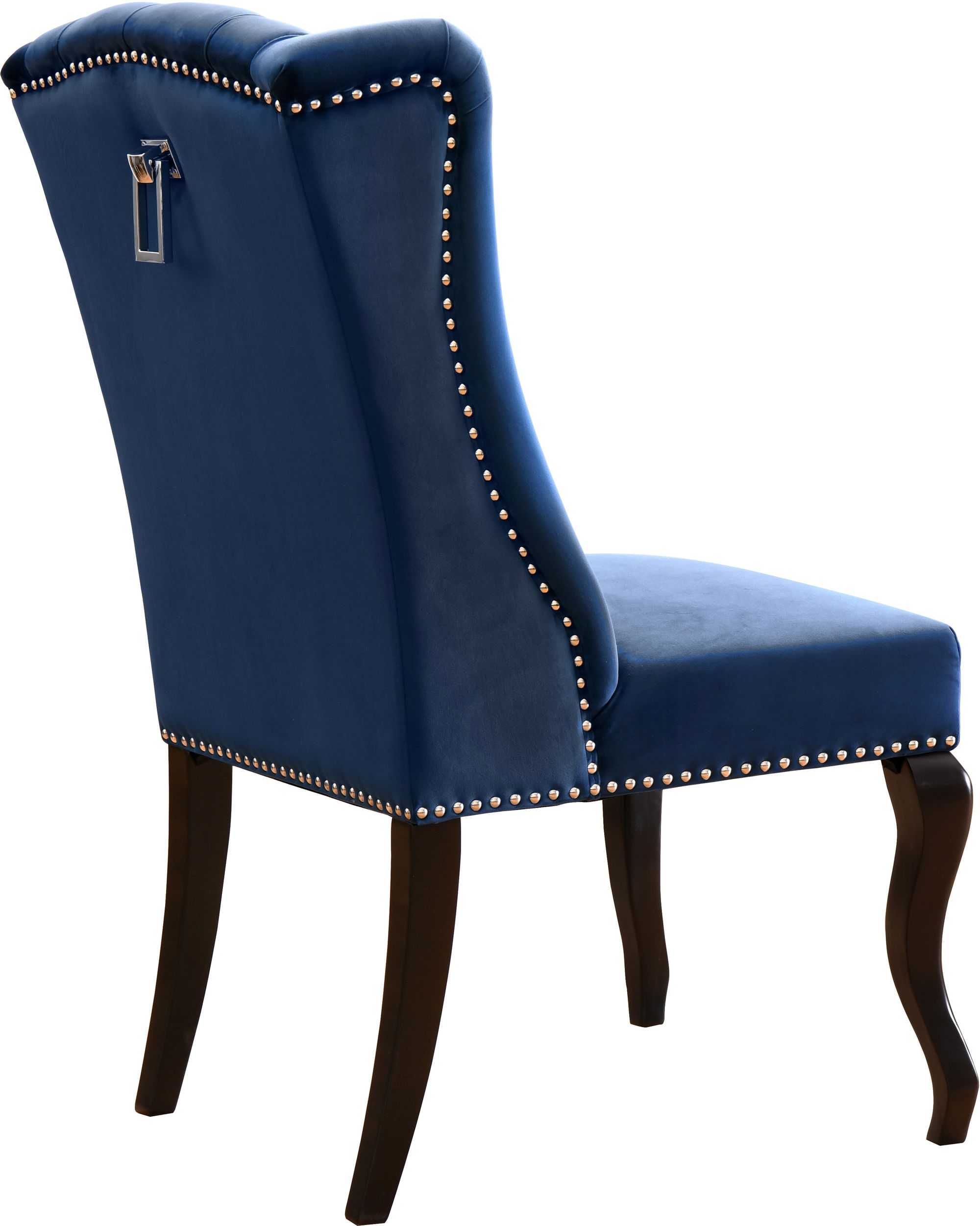 Suri Velvet Dining Chair with Espresso Wood Legs