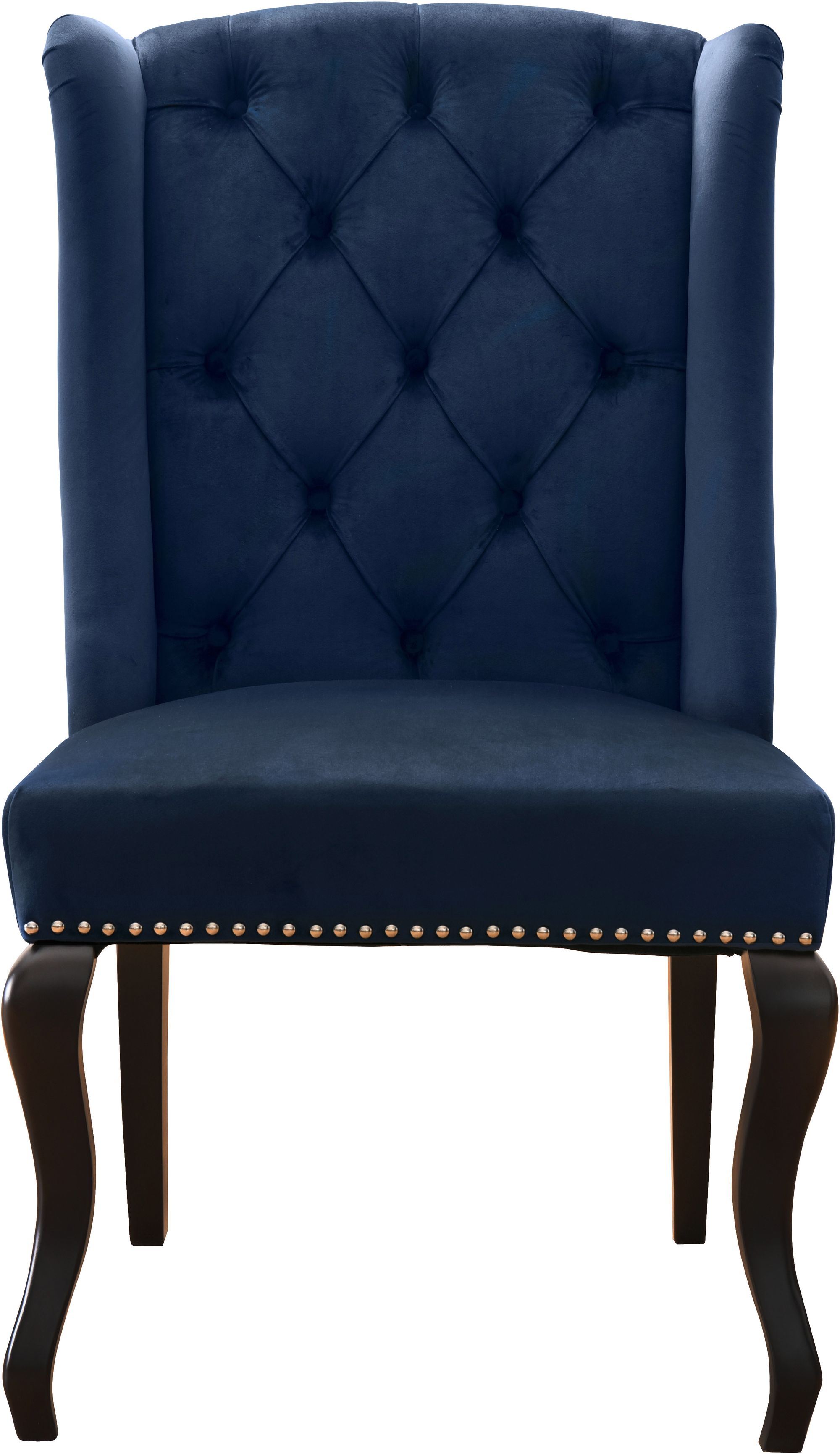 Suri Velvet Dining Chair with Espresso Wood Legs