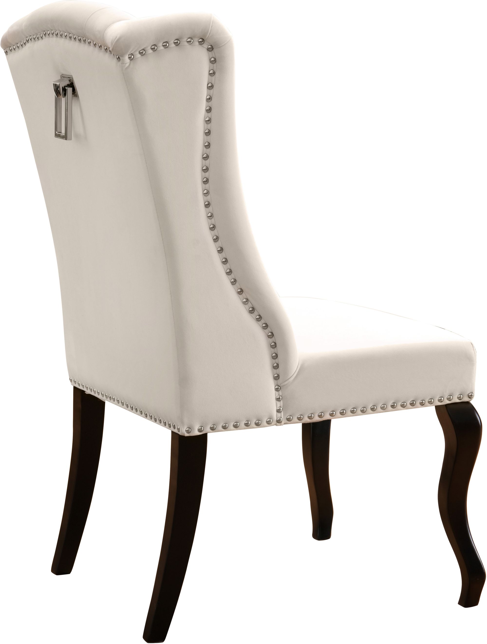 Suri Velvet Dining Chair with Espresso Wood Legs
