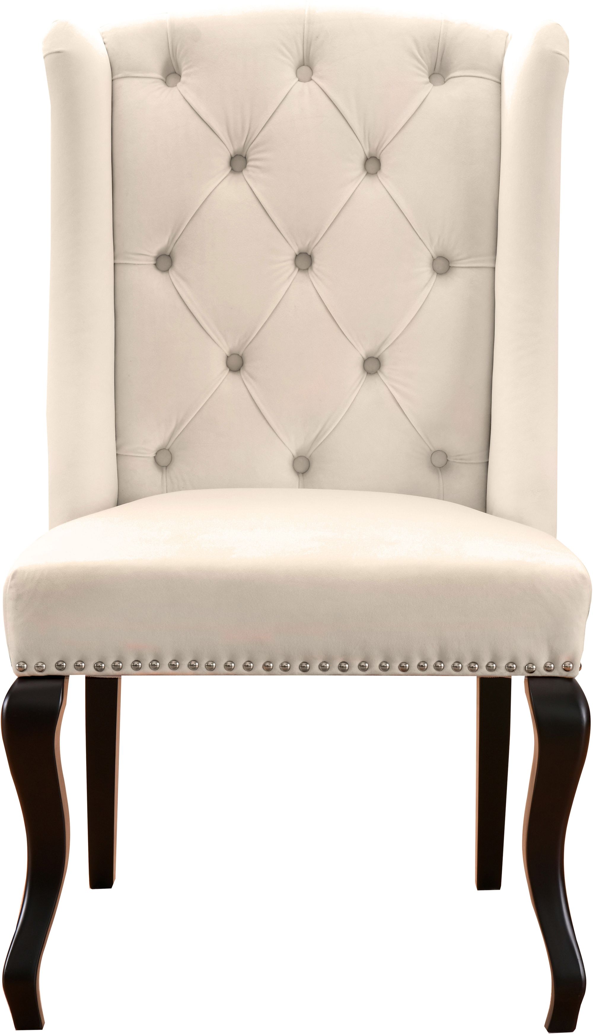 Suri Velvet Dining Chair with Espresso Wood Legs