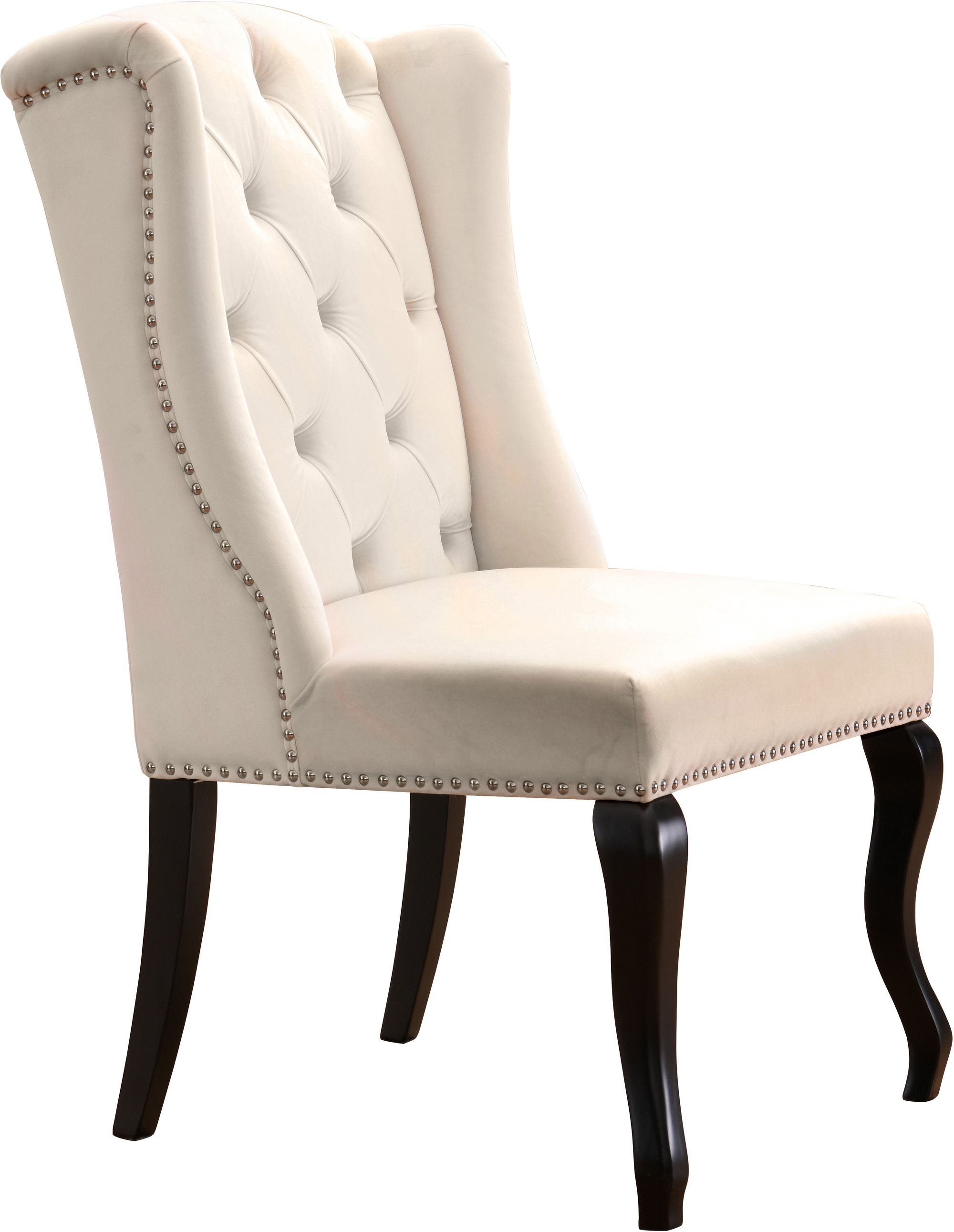 Suri Velvet Dining Chair with Espresso Wood Legs