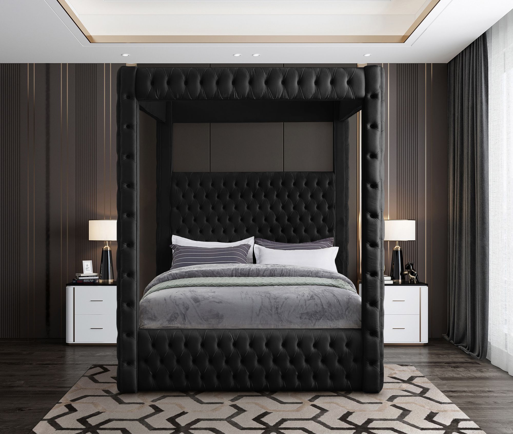 Royal Velvet Canopy Bed