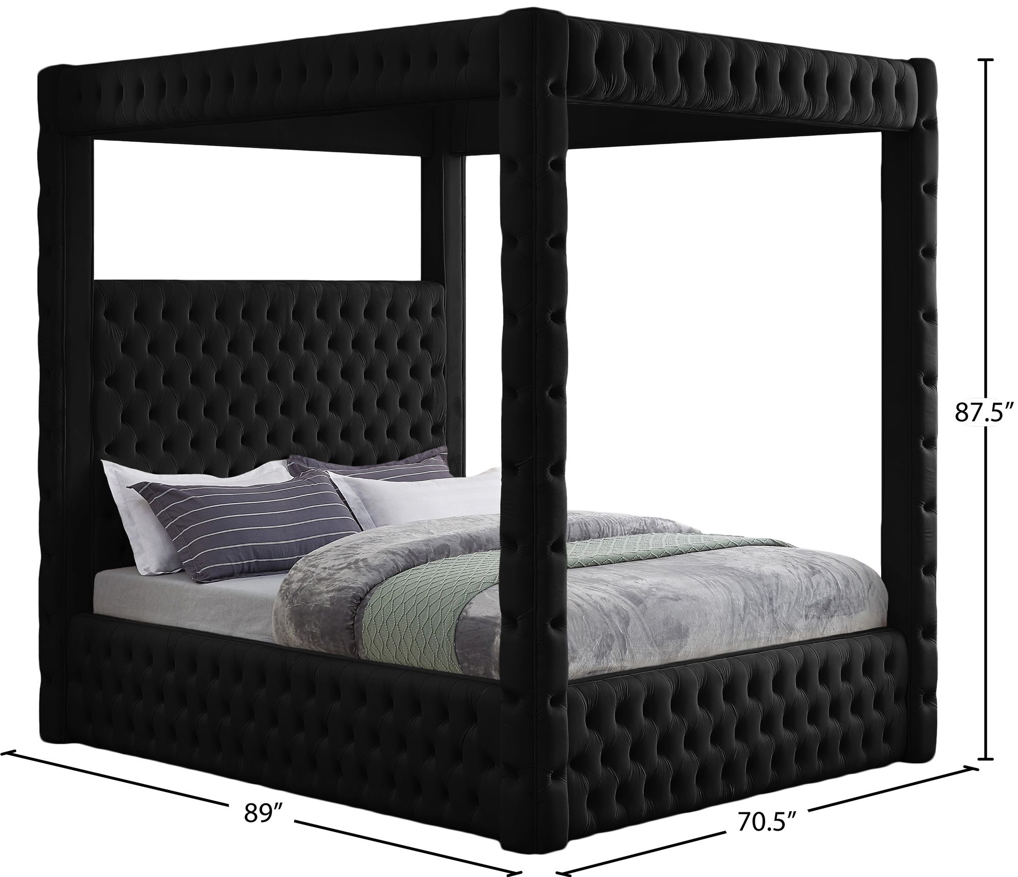 Royal Velvet Queen Size Canopy Bed