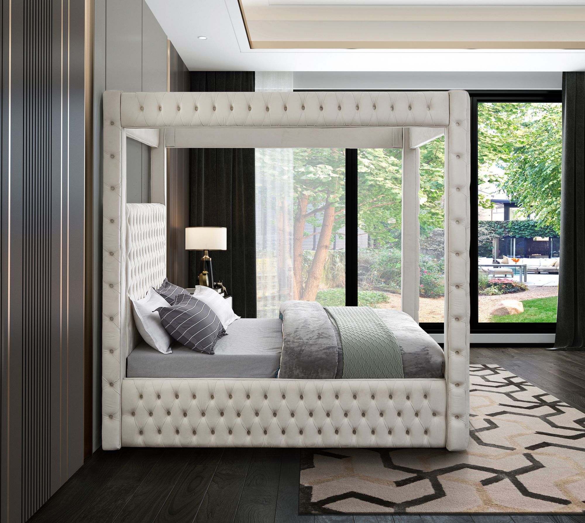 Royal Velvet King Size Canopy Bed