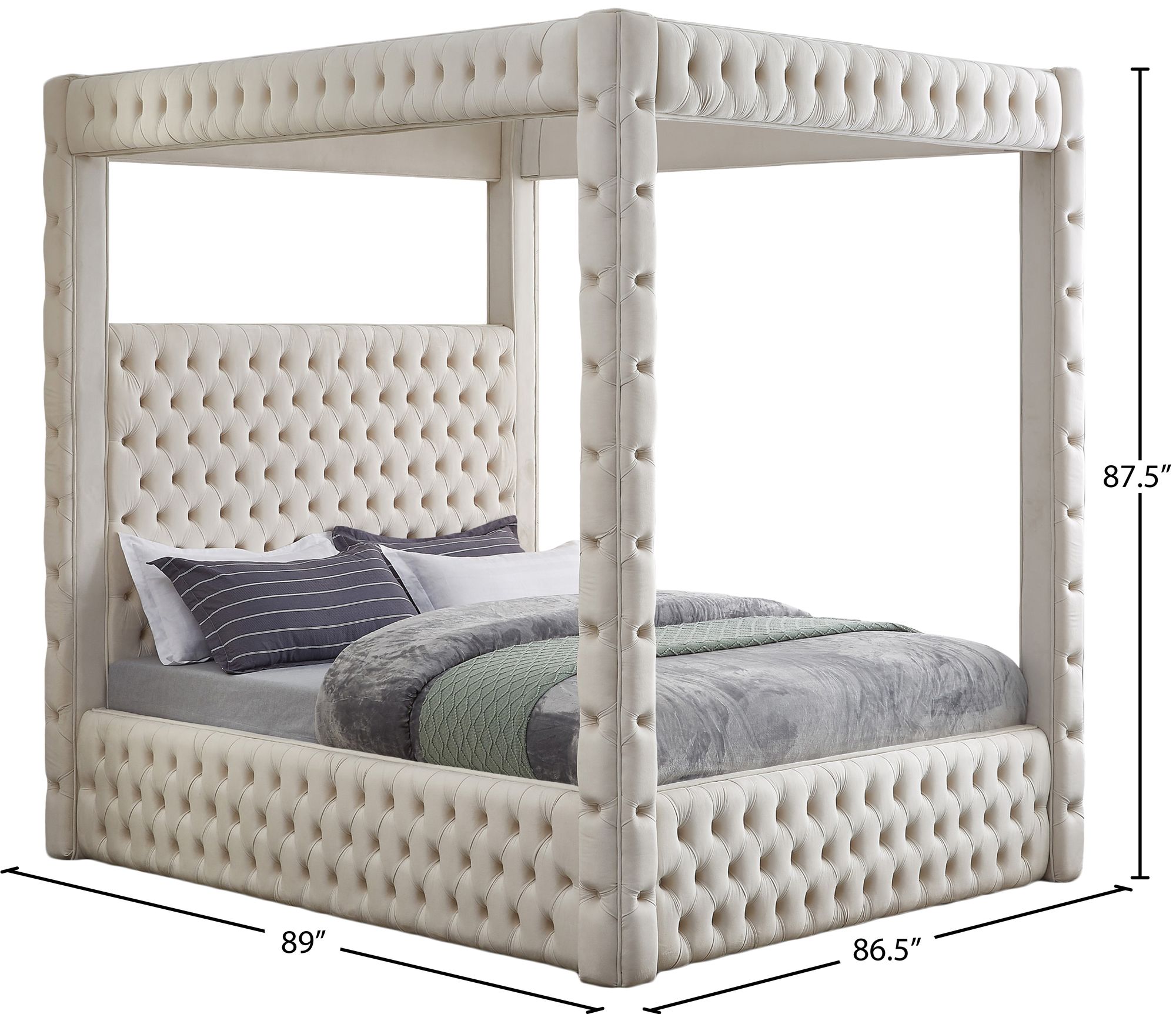 Royal Velvet King Size Canopy Bed