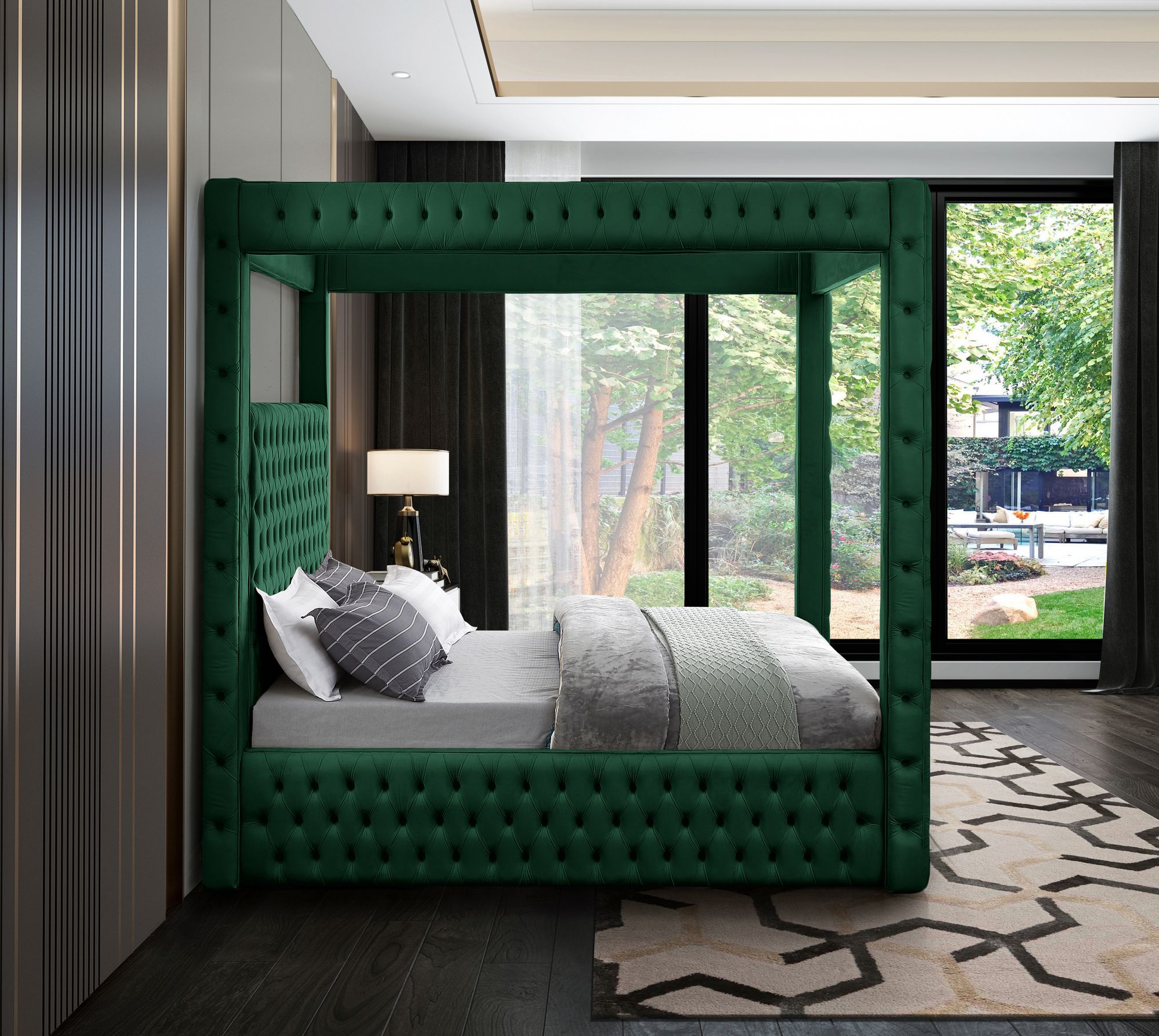 Royal Velvet King Size Canopy Bed