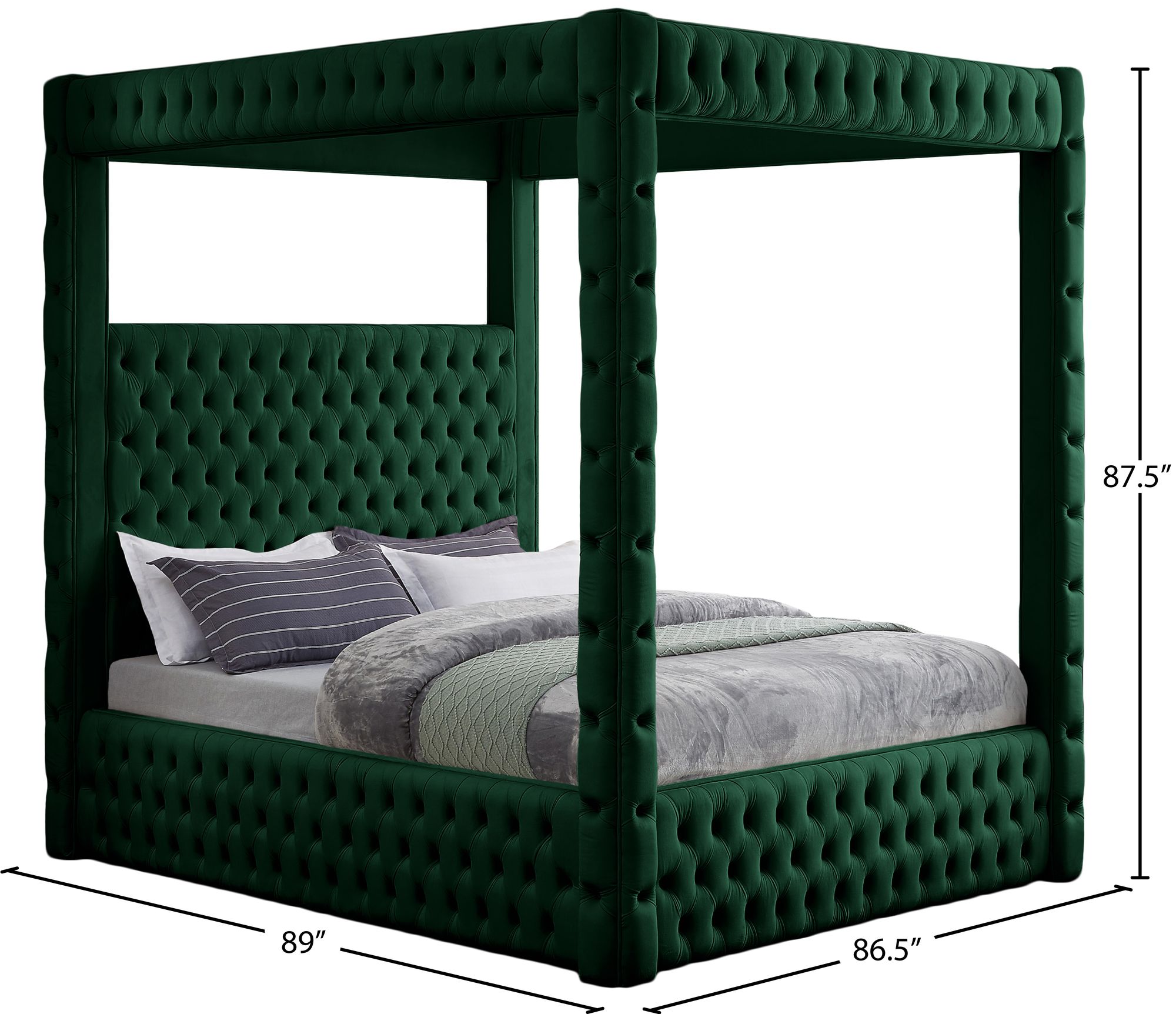 Royal Velvet King Size Canopy Bed