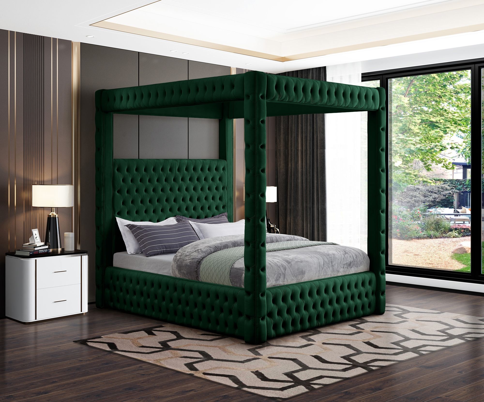 Royal Velvet Canopy Bed