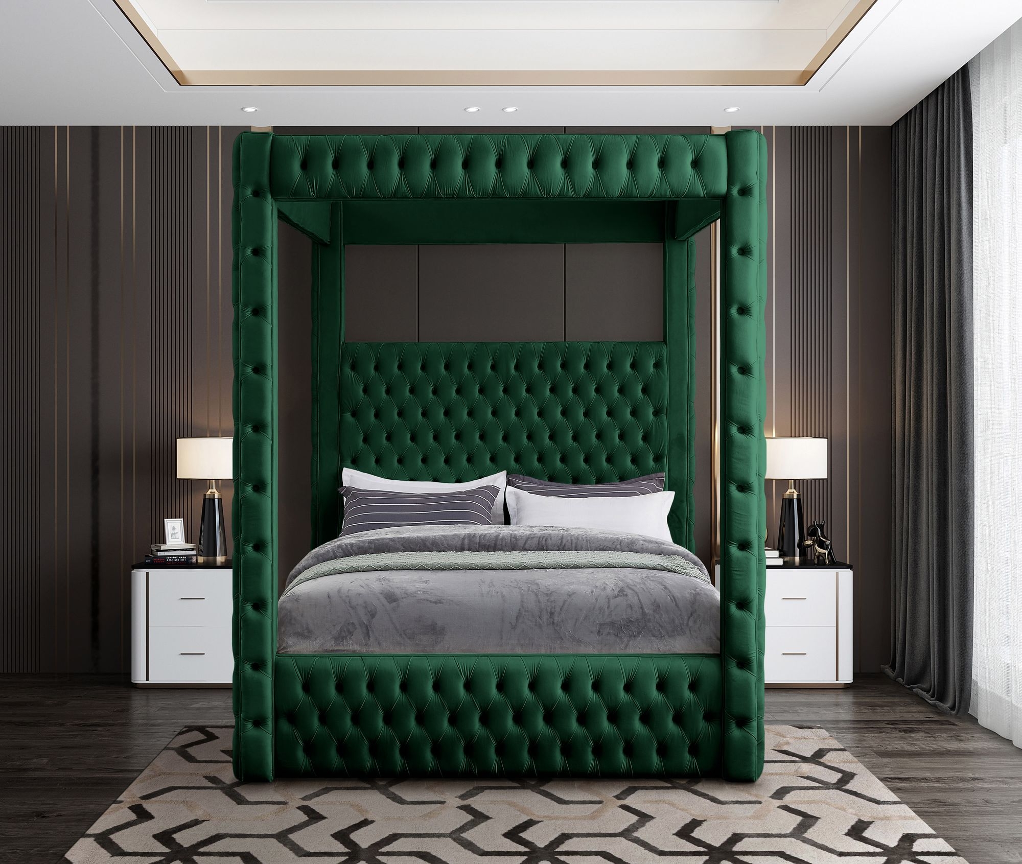 Royal Velvet Canopy Bed