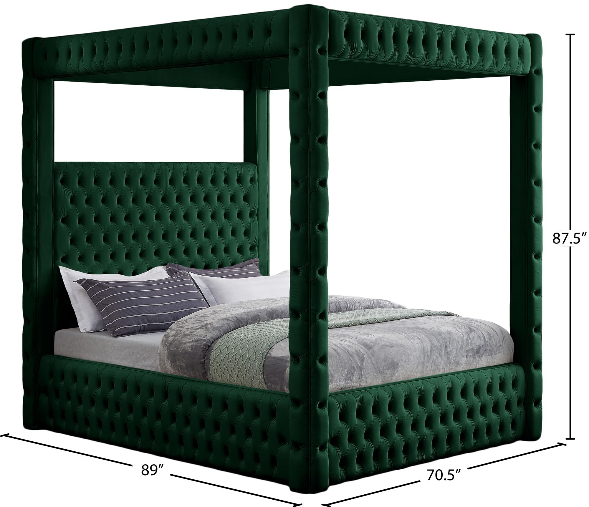 Royal Velvet Canopy Bed